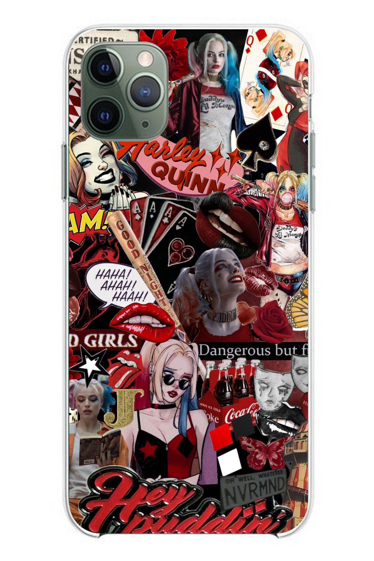 TechTree iPhone 11 PRO Uyumlu Harley Quinn Şeffaf Silikon Kılıf