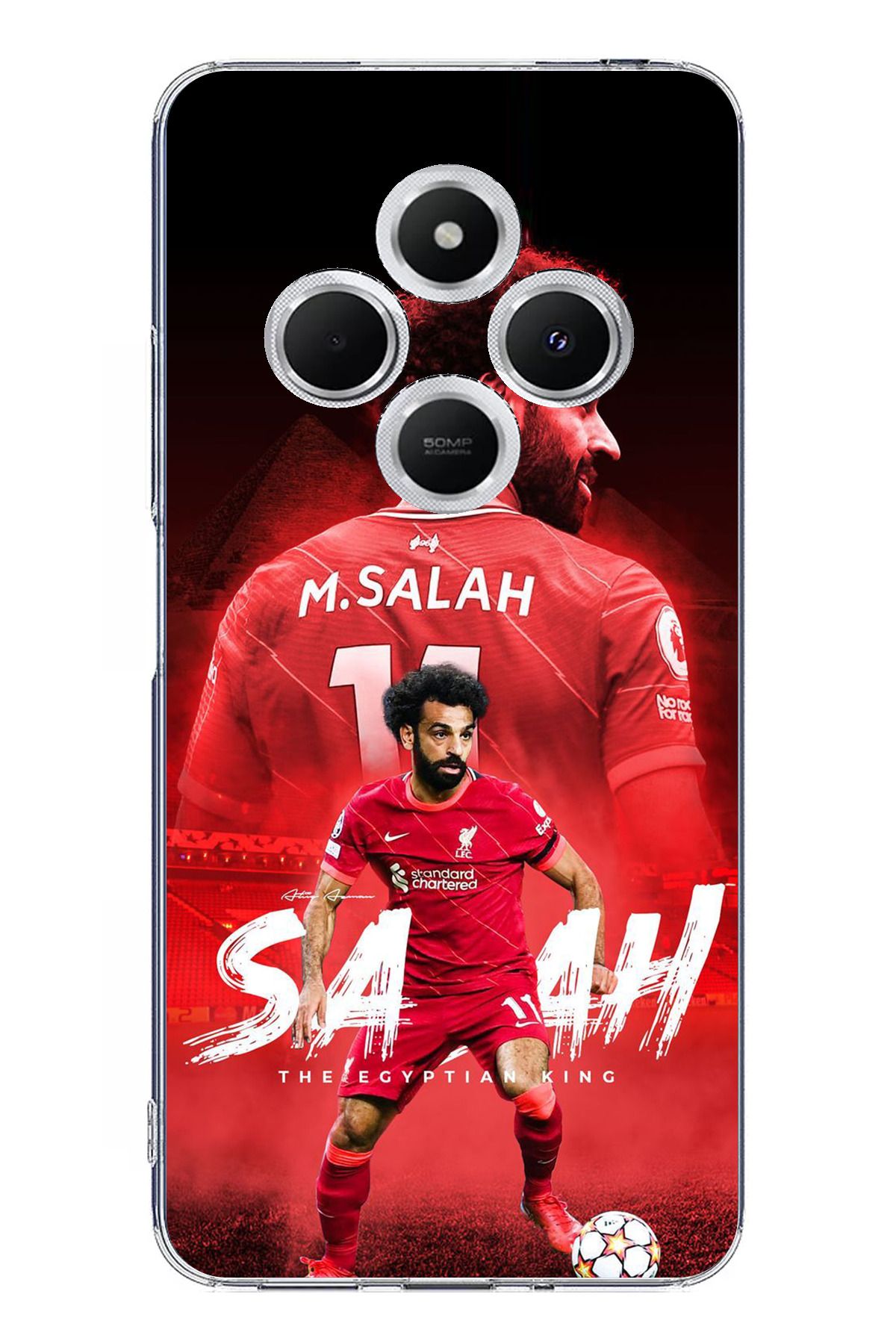 TechTree Redmi 14C Uyumlu Muhammed Salah Şeffaf Silikon Kılıf