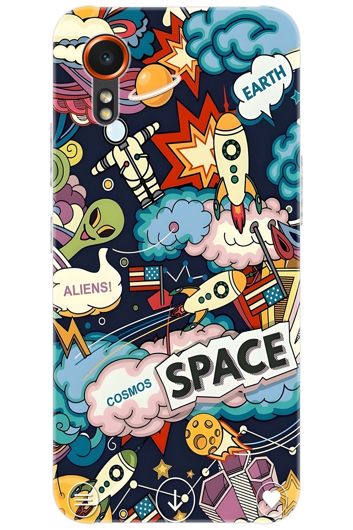 Ceppare Samsung Galaxy XCover7 (SM-G556B) Uyumlu Kılıf Desen Baskılı Silikon Space STK:633 CP-pfKMHEN