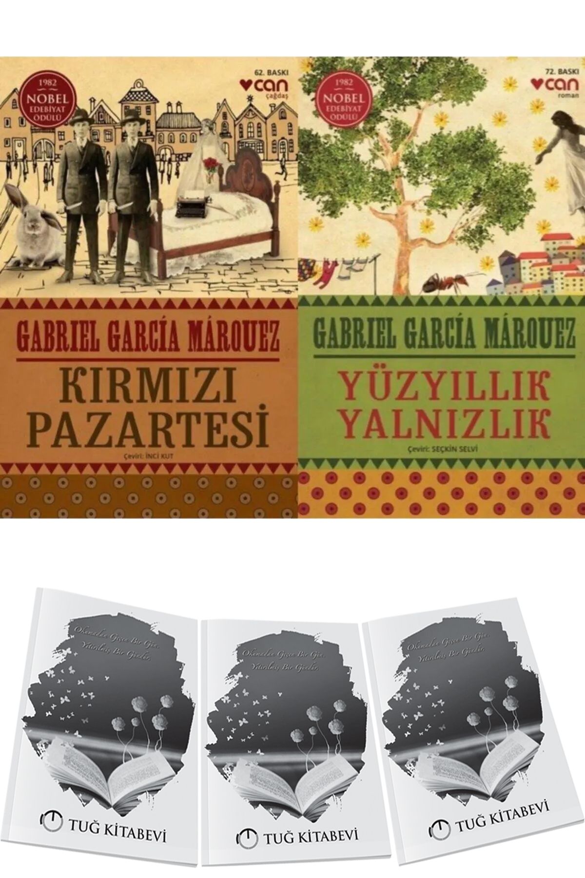 Can Yayınları Kırmızı Pazartesi ve Yüzyıllık Yalnızlık Gabriel Garcia Marquez 2 Kitap + Hediyeli