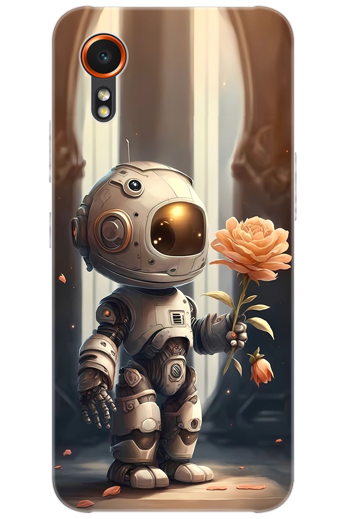 Ceppare Samsung Galaxy XCover7 (SM-G556B) Uyumlu Kılıf Desen Baskılı Silikon Astronot STK:620 CP-blAi89S