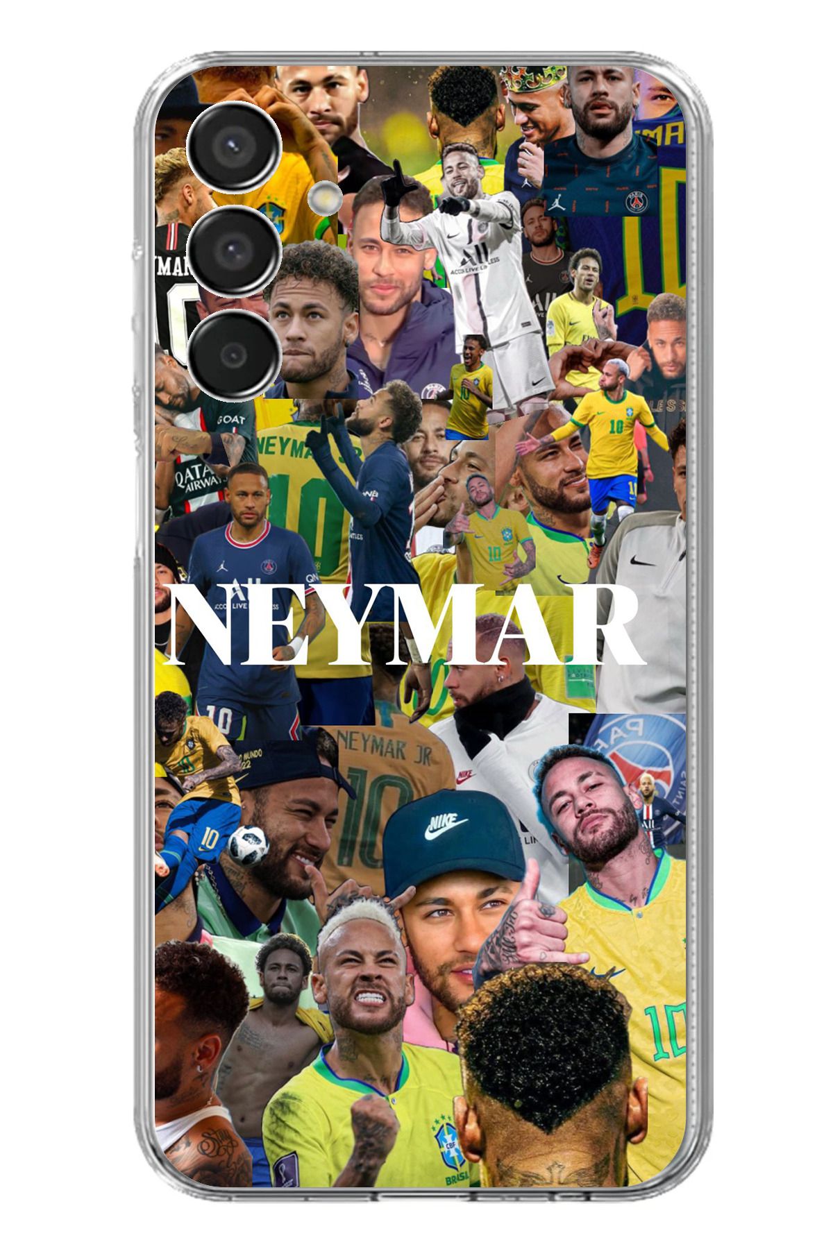 TechTree Samsung Galaxy M15 Uyumlu Neymar Brezilya Şeffaf Silikon Kılıf