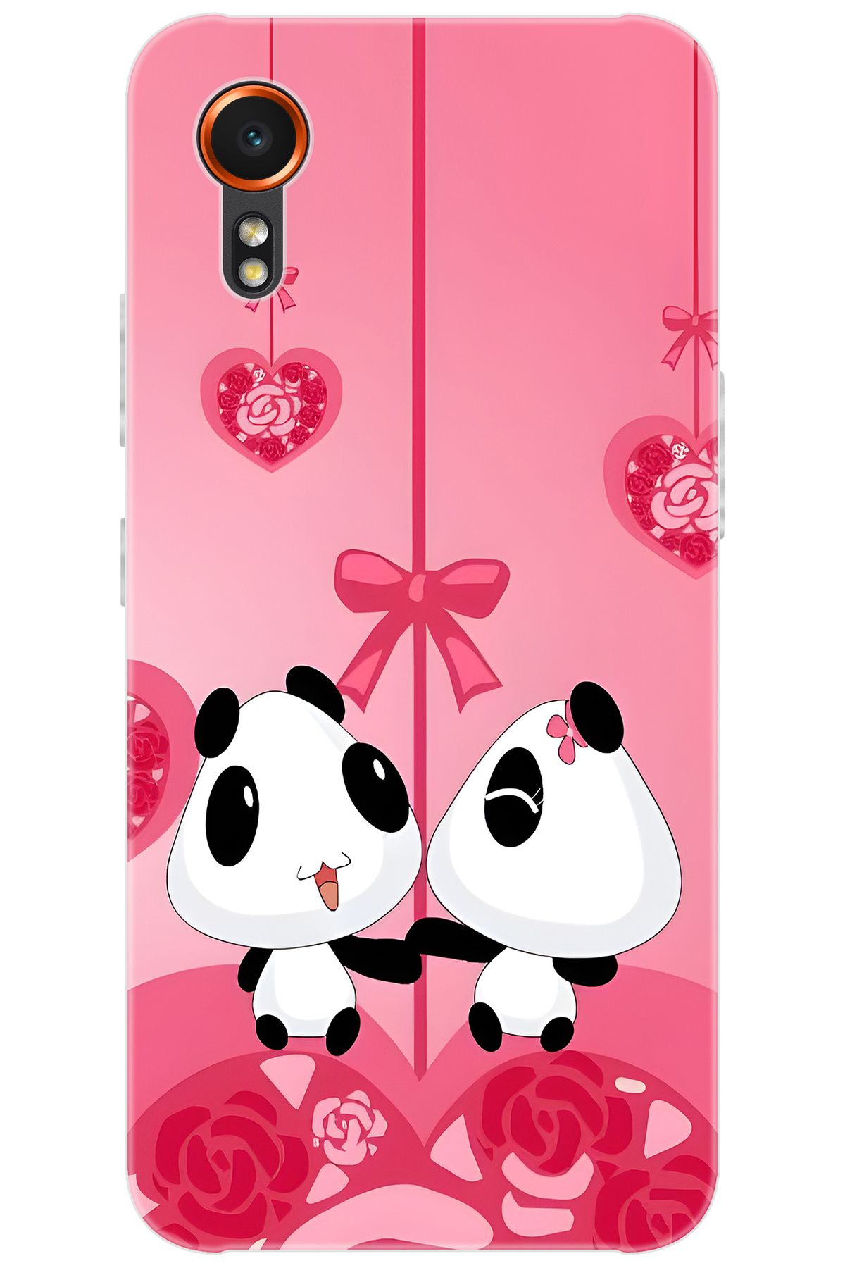 Ceppare Samsung Galaxy XCover7 (SM-G556B) Uyumlu Kılıf Desenli Silikon Sevimli Pandalar STK:166 CP-S38BuvE