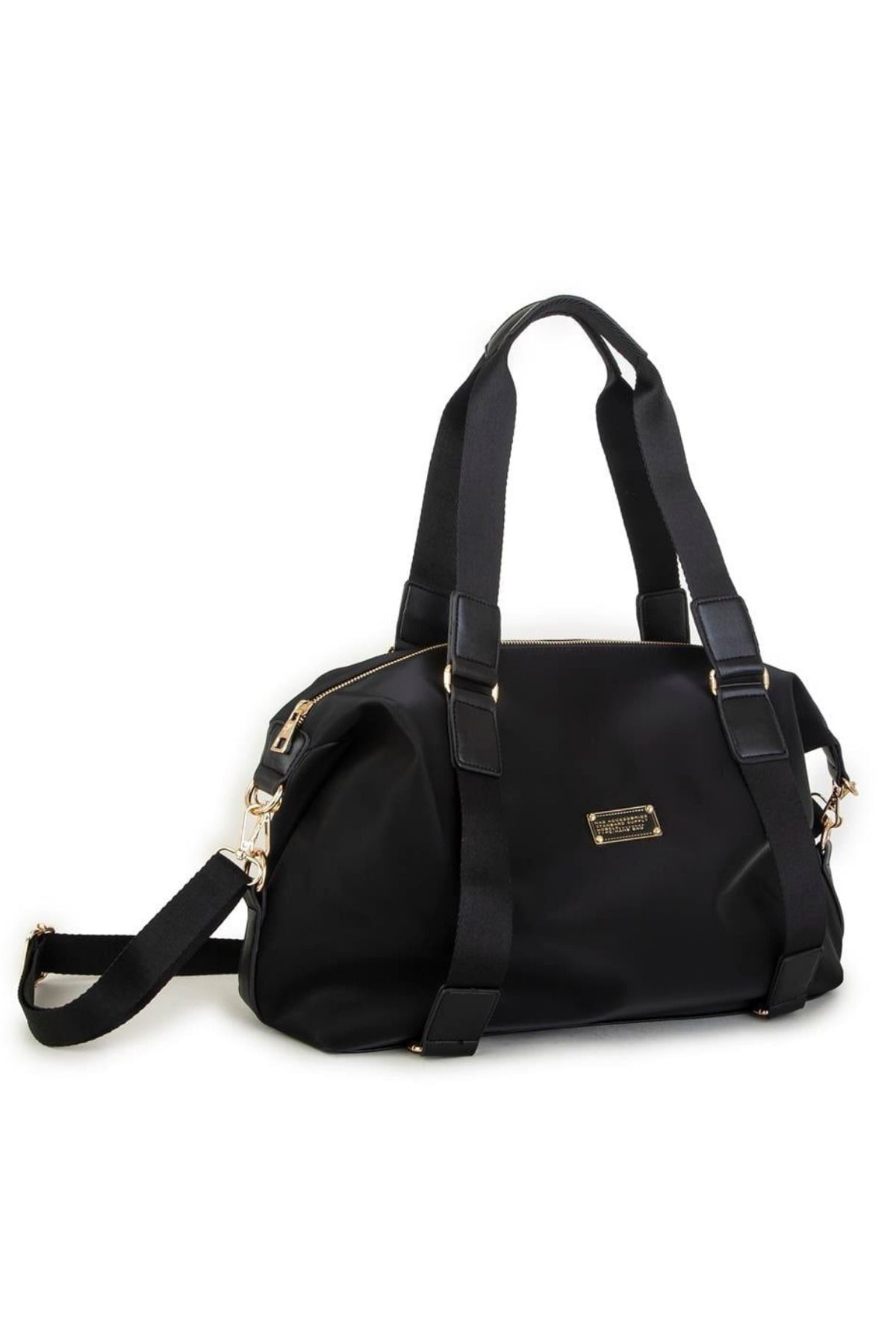 Nas Bag Extra Büyük Boy Omuz Çantası - Siyah Buzzy (EN 44 CM, BOY 32 CM)