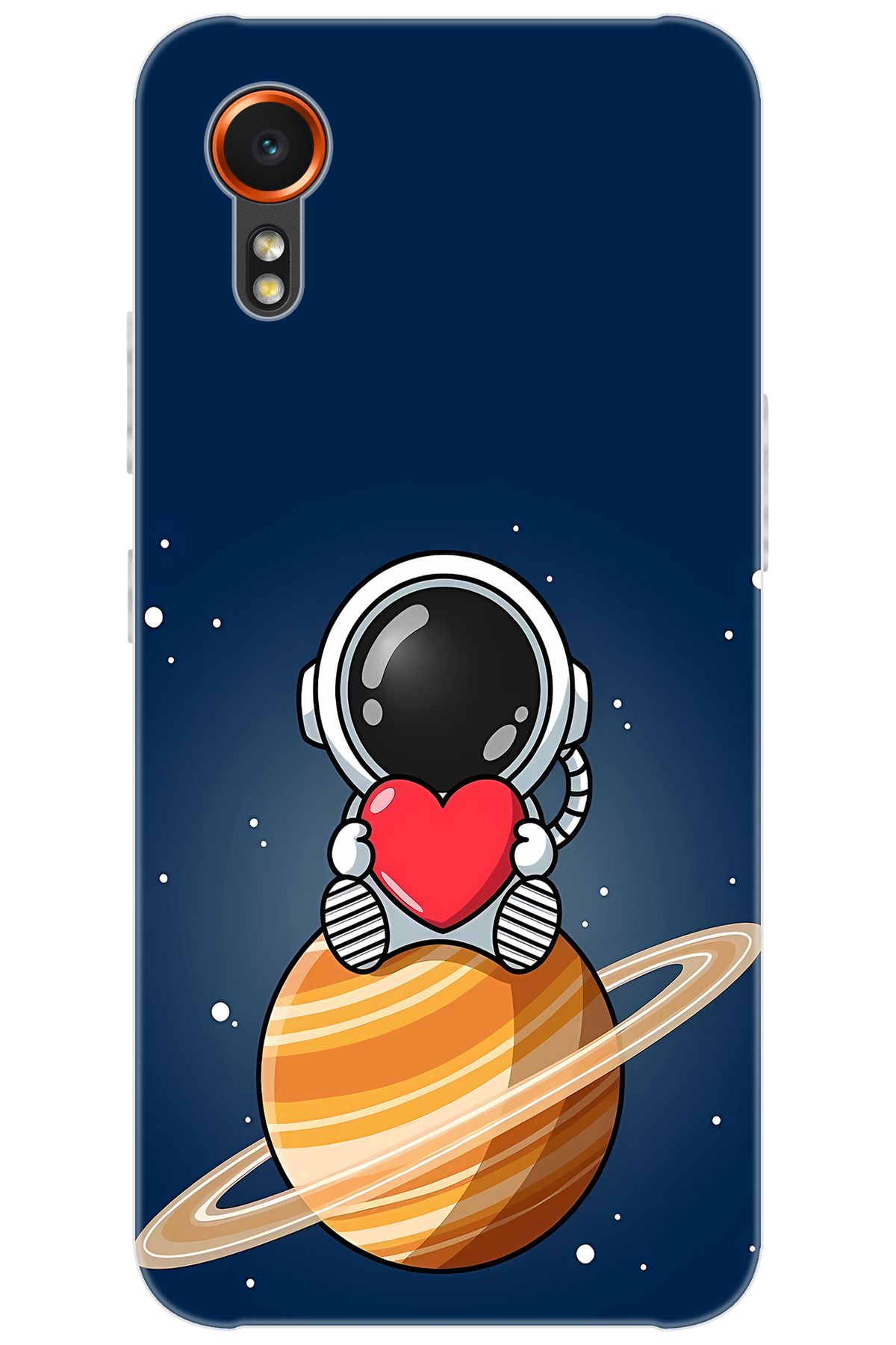 Ceppare Samsung Galaxy XCover7 (SM-G556B) Uyumlu Kılıf Desen Baskılı Silikon Astronot STK:697 CP-vizR8DI