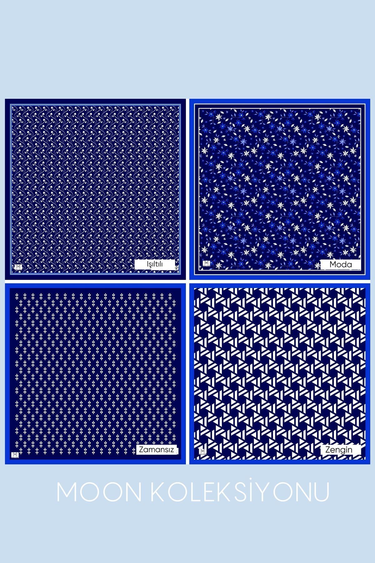 Mira İpek-Moon Scarf CollEction - Color Box SEt 4