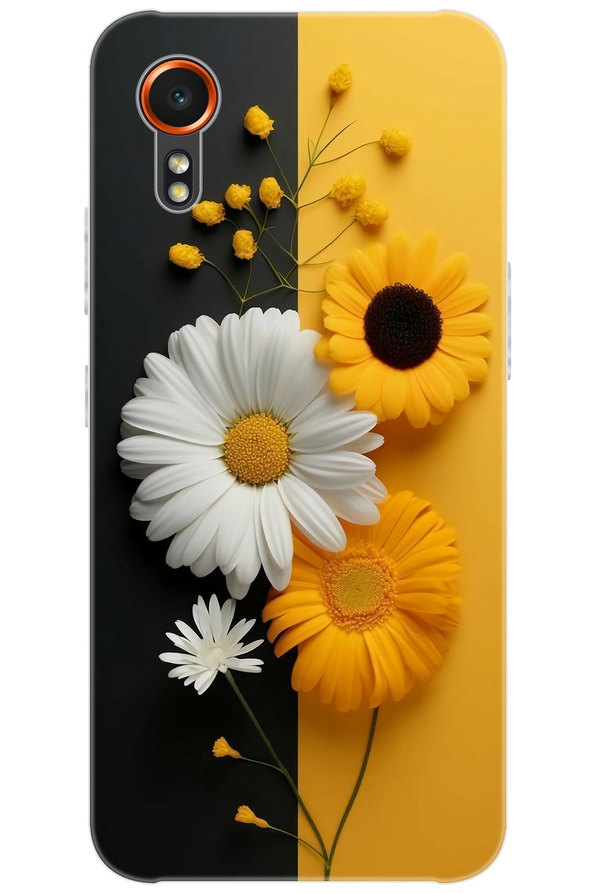 Ceppare Samsung Galaxy XCover7 (SM-G556B) Uyumlu Kılıf Desen Baskı Silikon Papatya Serisi STK:737 CP-PRwpnHg