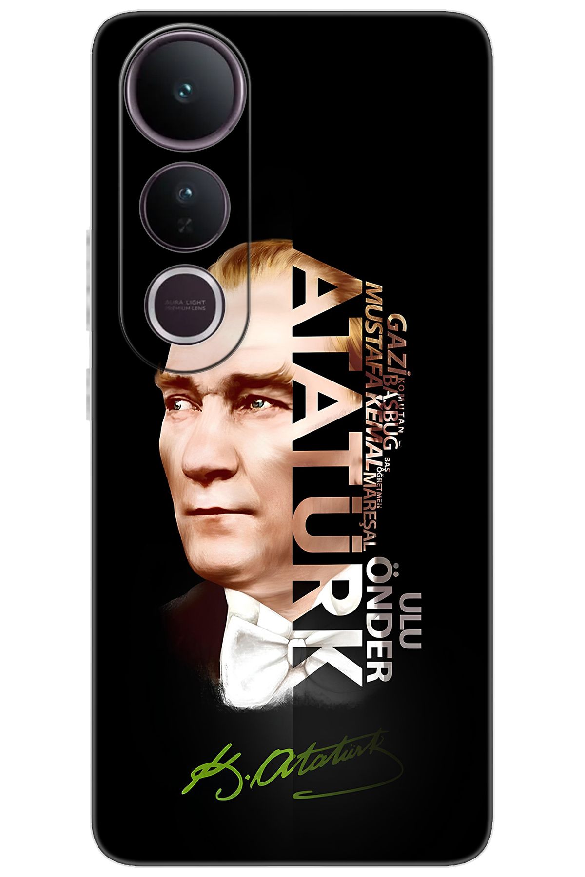 Ceppare Vivo V50 Lite 5G (V2441) Uyumlu Kılıf Desen Baskılı Silikon Atatürk STK:681 CP-T4uqZO2