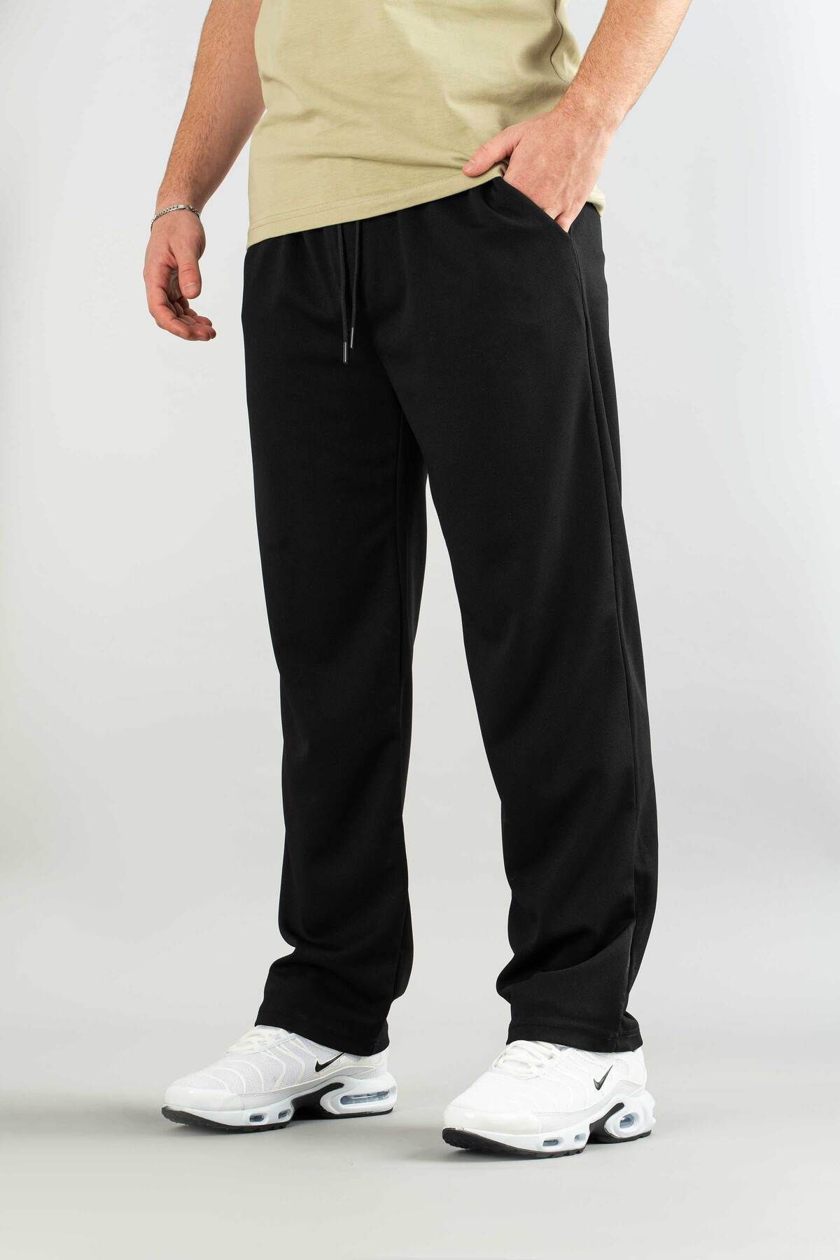bombe-Men's Jogger Comfortable Fit Bagy Pants Fabric Belted Drawstring Lycra Fabric Canvas Blend Pants 4
