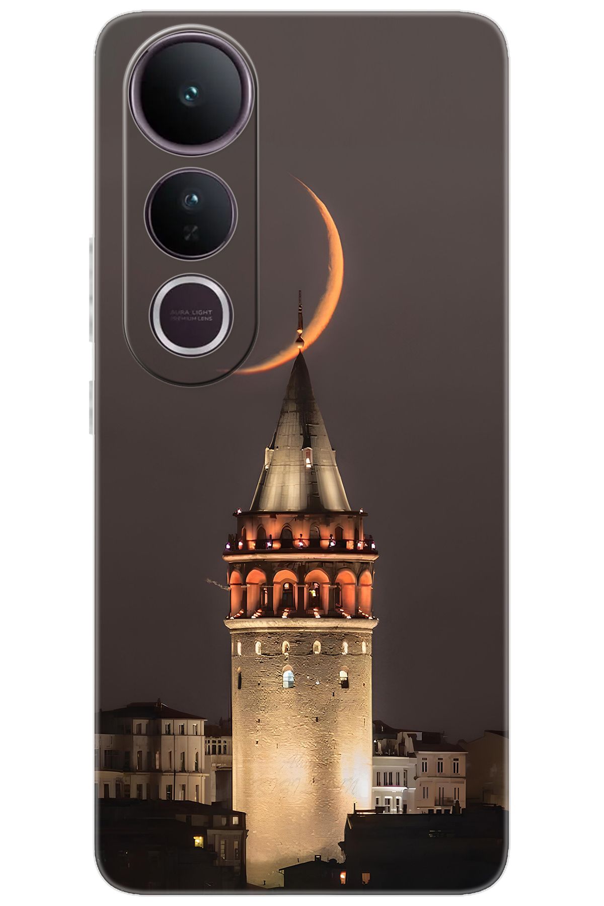 Ceppare Vivo V50 Lite 5G (V2441) Uyumlu Kılıf Desen Baskılı Silikon Galata Kulesi STK:673 CP-fa7iHVS