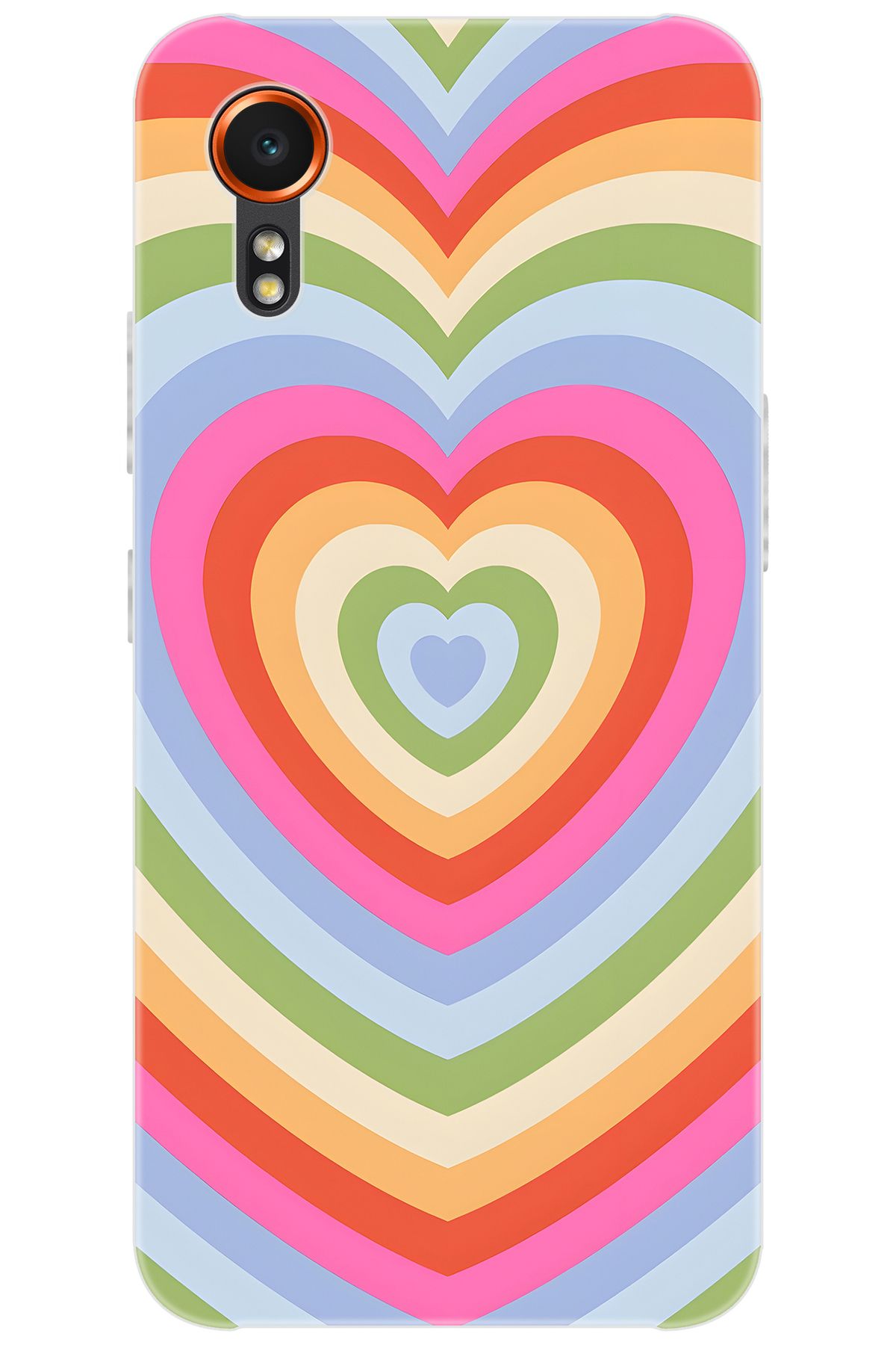 Ceppare Samsung Galaxy XCover7 (SM-G556B) Uyumlu Kılıf Desenli Silikon Renkli Kalpler STK:1019 CP-rEJW8xY