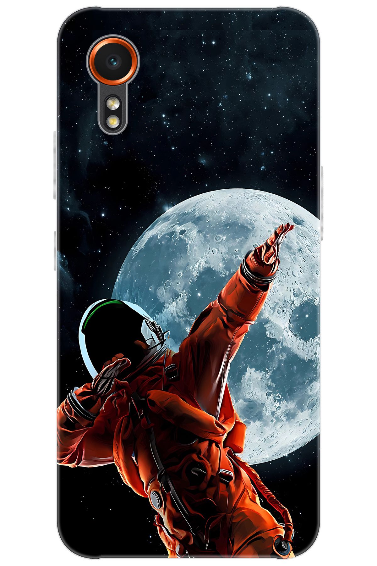 Ceppare Samsung Galaxy XCover7 (SM-G556B) Uyumlu Kılıf Desen Baskılı Silikon Astronot STK:674 CP-DdWs6u3