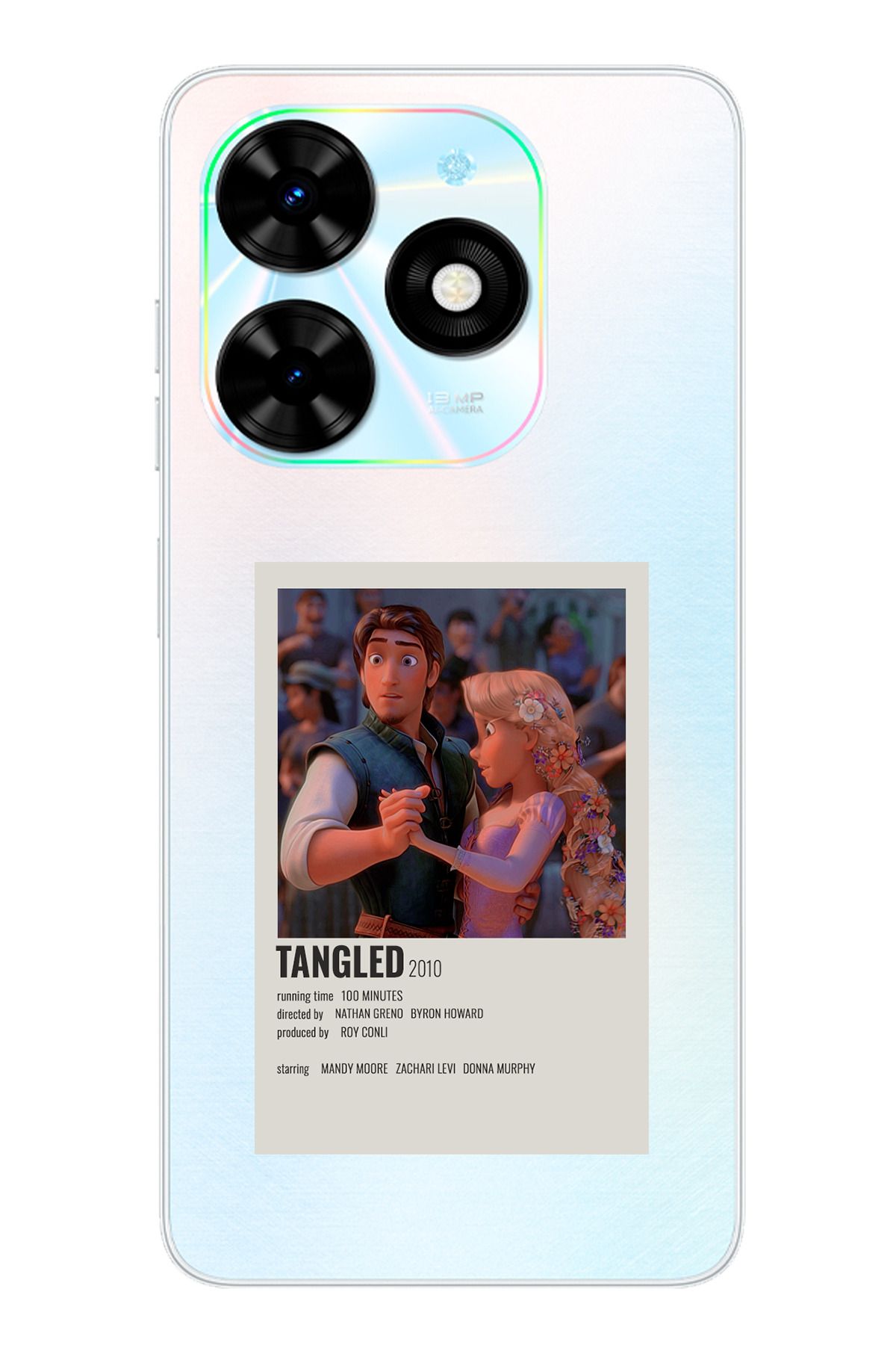 TechTree Tecno Spark Go 2024 Uyumlu Rapunzel Tangled Tasarımlı Şeffaf Silikon Kılıf