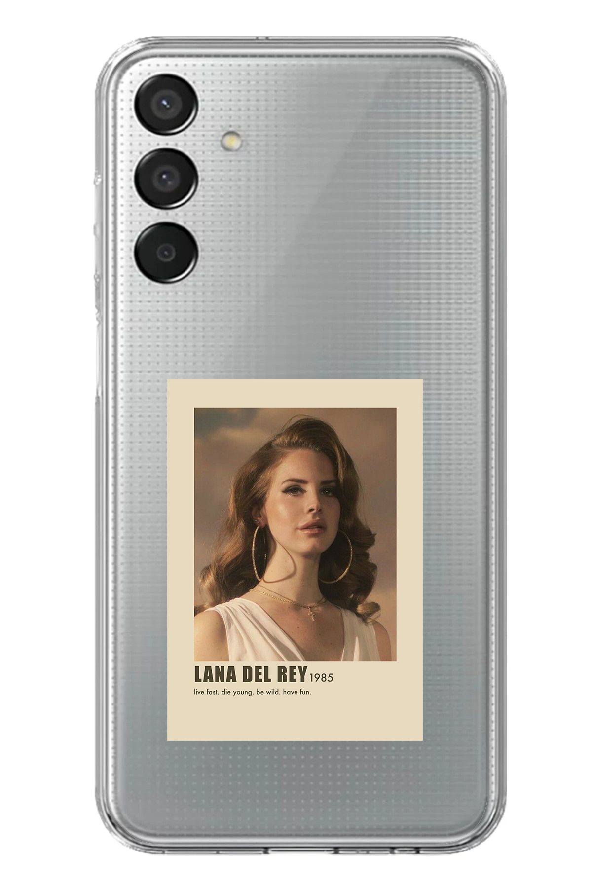 TechTree Samsung Galaxy M15 Uyumlu Lana Del Rey Tasarımlı Şeffaf Silikon Kılıf