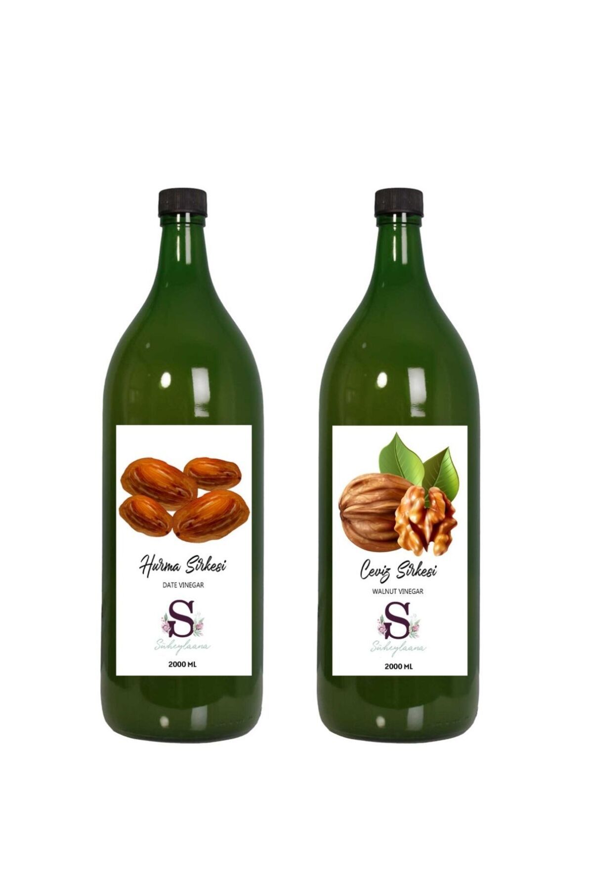 Süheylaana Doğal Hurma Sirkesi 2000 Ml - Doğal Ceviz Sirkesi 2000 Ml