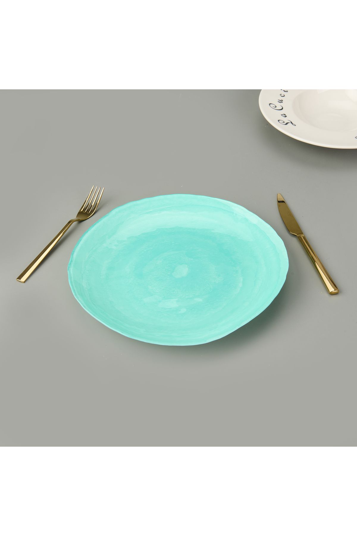 Evidea Kitchen Kronos Servis Tabağı - Turkuaz - 28 cm