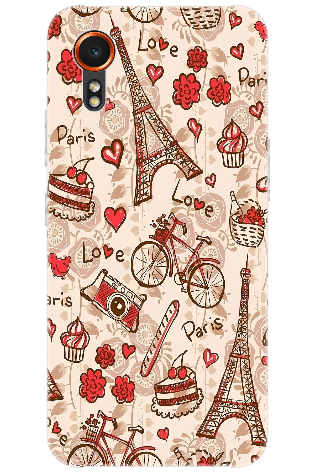 Ceppare Samsung Galaxy XCover7 (SM-G556B) Uyumlu Kılıf Desen Baskılı Silikon Eyfel Serisi STK:678 CP-fRWrOwn