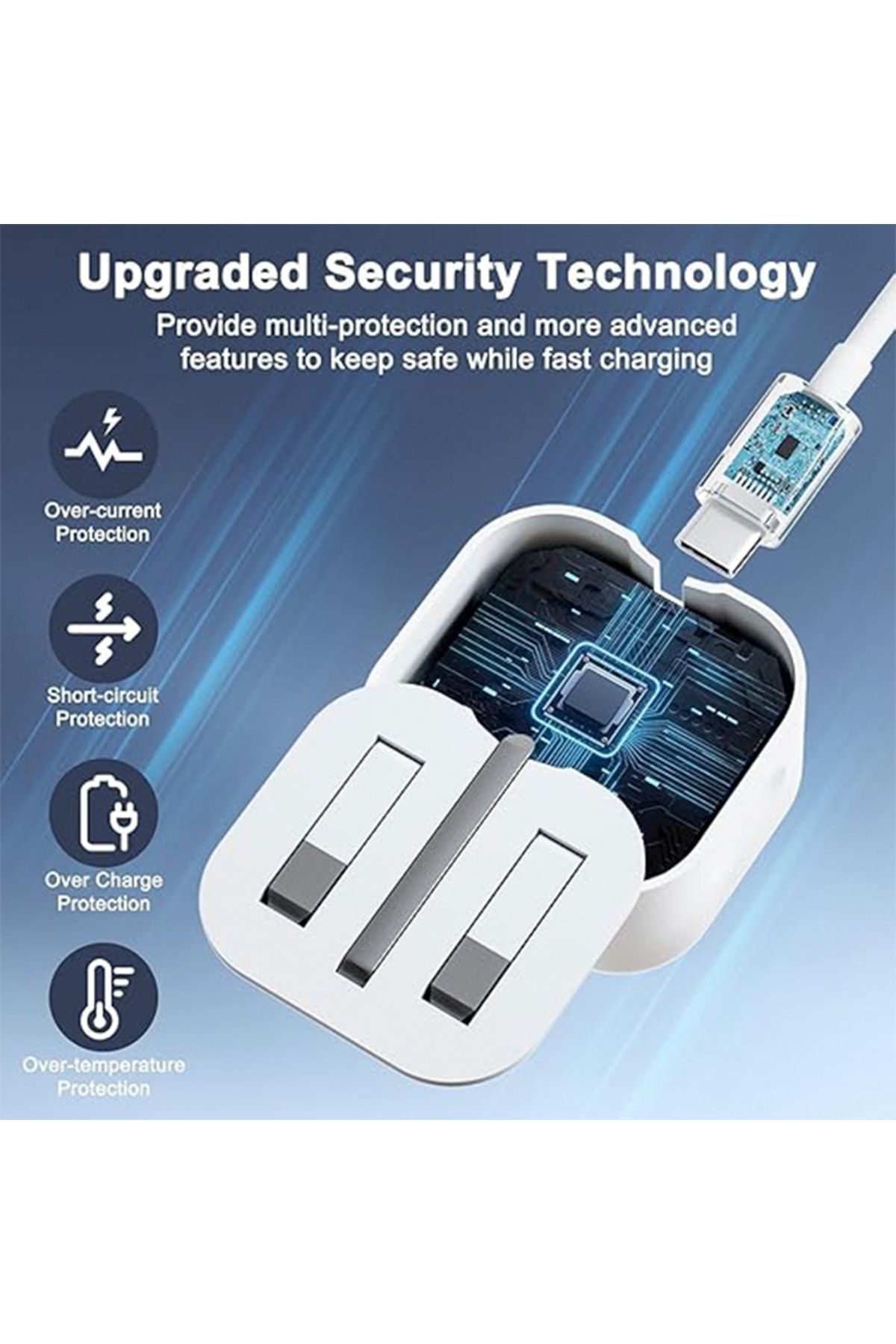 Generic-25W USB C Fast Charger with Braided C to Lightning Cable 3