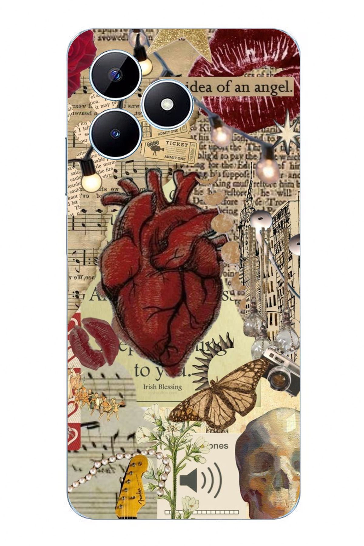 TechTree Realme Note 50 Uyumlu Vampire Diaries Vintage Şeffaf Silikon Kılıf