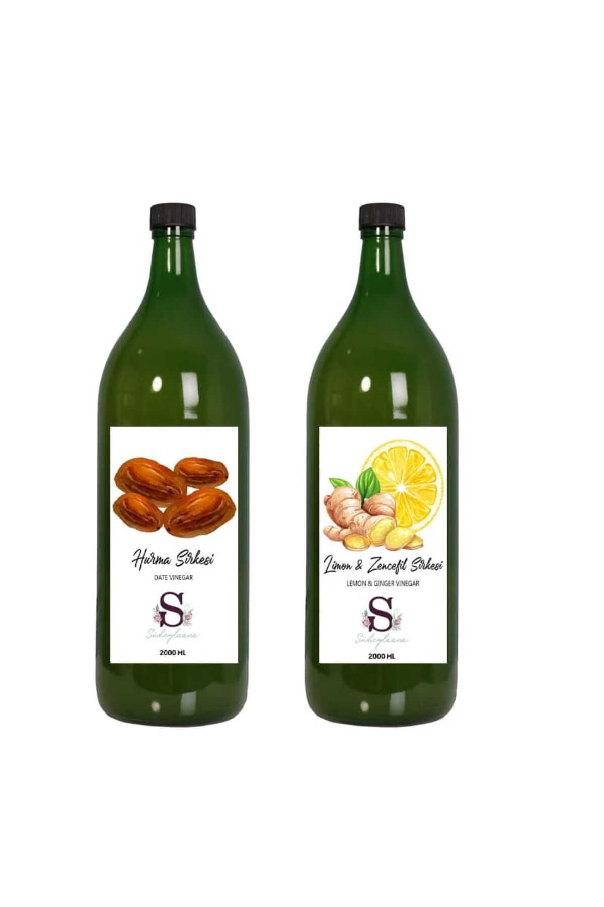 Süheylaana Doğal Hurma Sirkesi 2000 Ml - Doğal Limon & Zencefil Sirkesi 2000 Ml