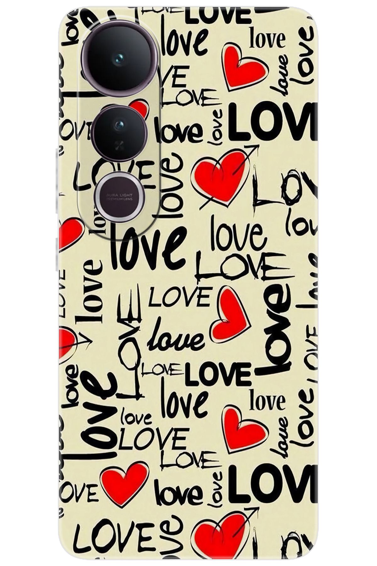 Ceppare Vivo V50 Lite 5G (V2441) Uyumlu Kılıf Desen Baskılı Silikon Love Serisi STK:728 CP-tSf9Bhg
