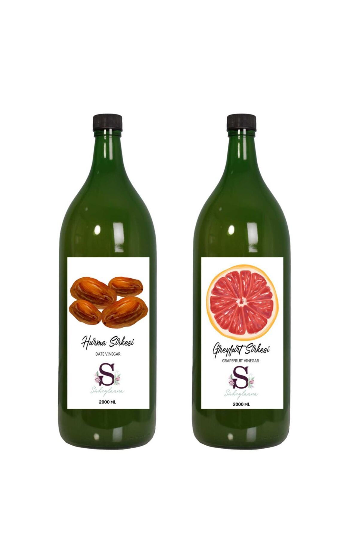 Süheylaana Doğal Hurma Sirkesi 2000 Ml - Doğal Greyfurt Sirkesi 2000 Ml