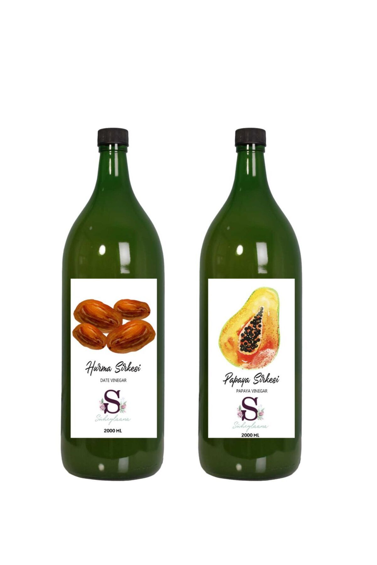 Süheylaana Doğal Hurma Sirkesi 2000 Ml - Doğal Papaya Sirkesi 2000 Ml