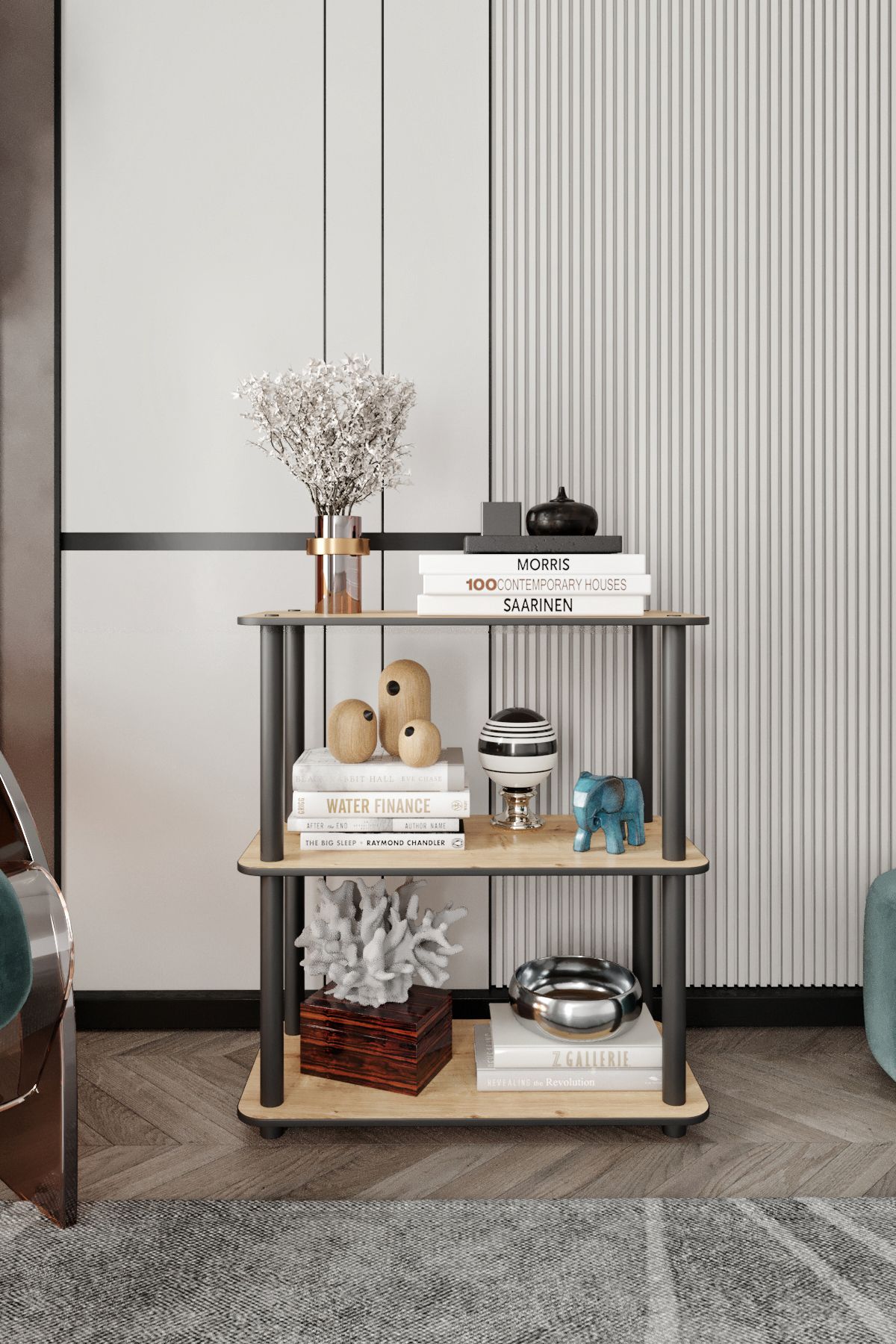 RC HOME Kitaplık 3 Katlı Çok Amaçlı