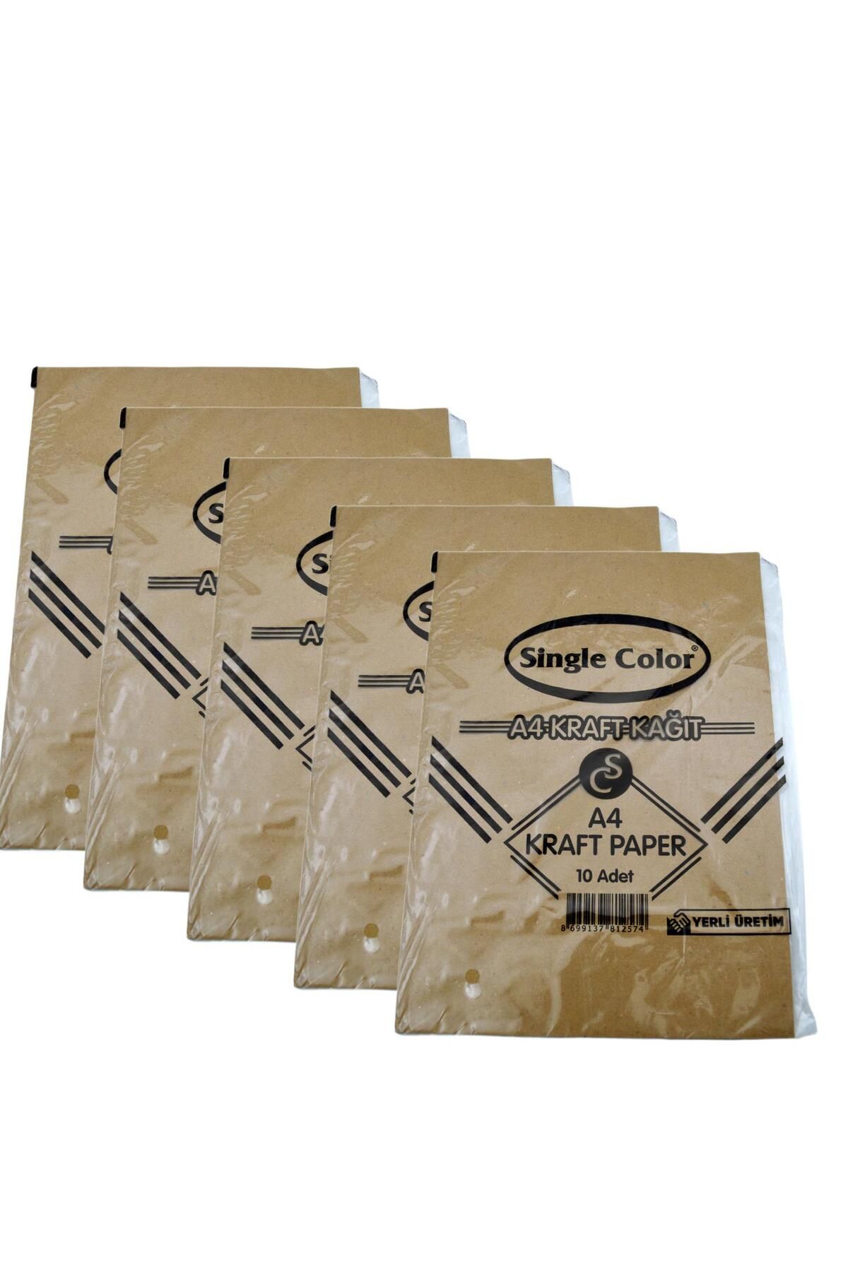 single color A4 90 Gram Kraft Kağıdı 10 Adet (5 Paket)