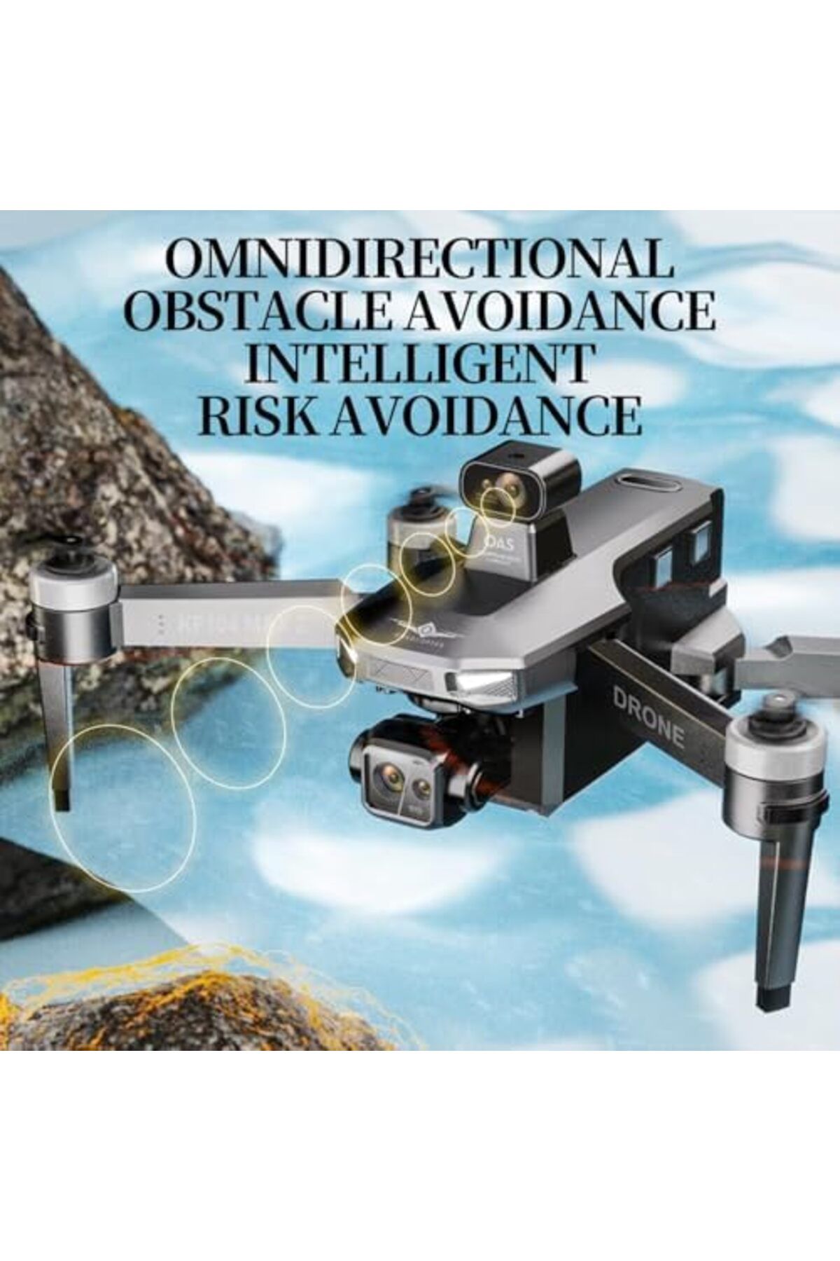 TEEGGI-Teeggi KF104 MAX2 drone with 4K camera for adults, remote control with screen, control distance 6 km, 6