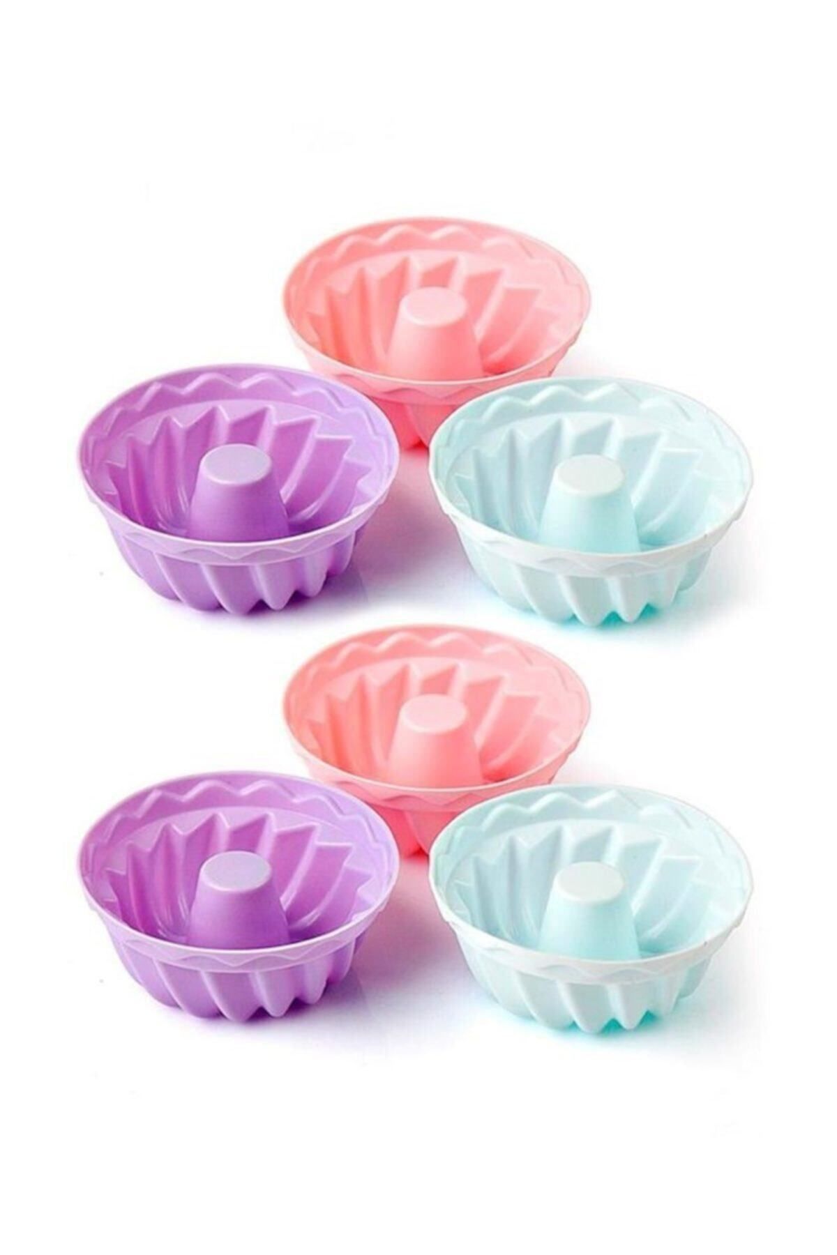 UYGUR AVM 6lı Silikon Kek Kalıbı Göbekli Muffin Cupkek Silikon Kalıp