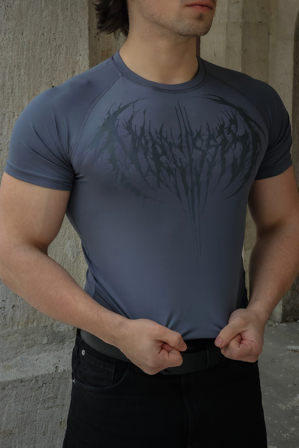 Liber Ezekiel - Compression T-Shirt (Füme) görsel 2