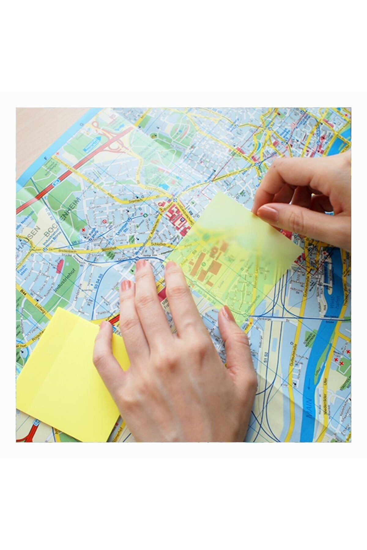 Stickn-Transparent Adhesive Note Paper & Post It Translucent Yellow 76X76 mm 3