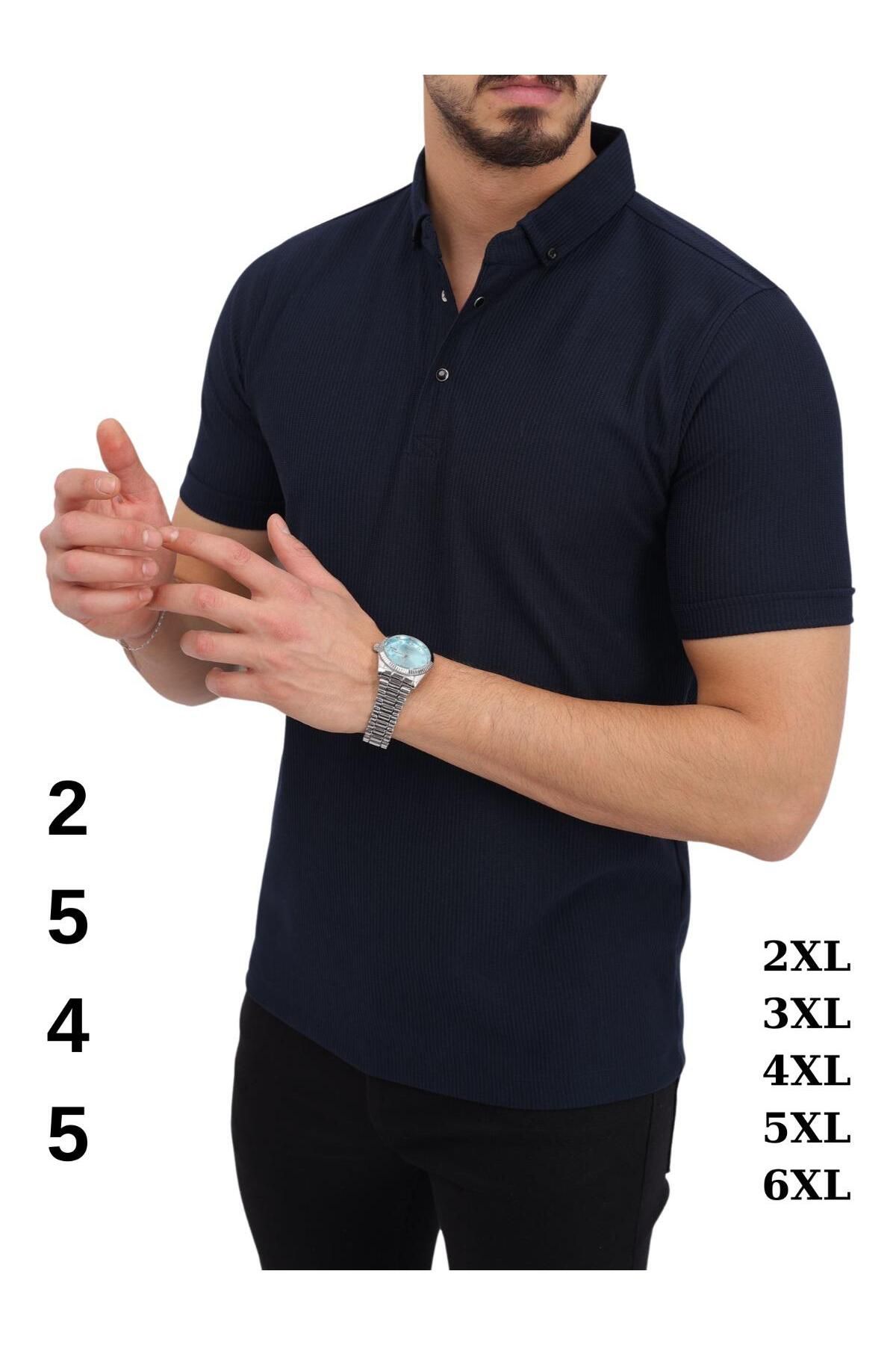 BEYAZTOPTAN %100 KALİTELİ TROY OTTOBAN YAKALI BATTAL BOY KISA KOL T-SHIRT