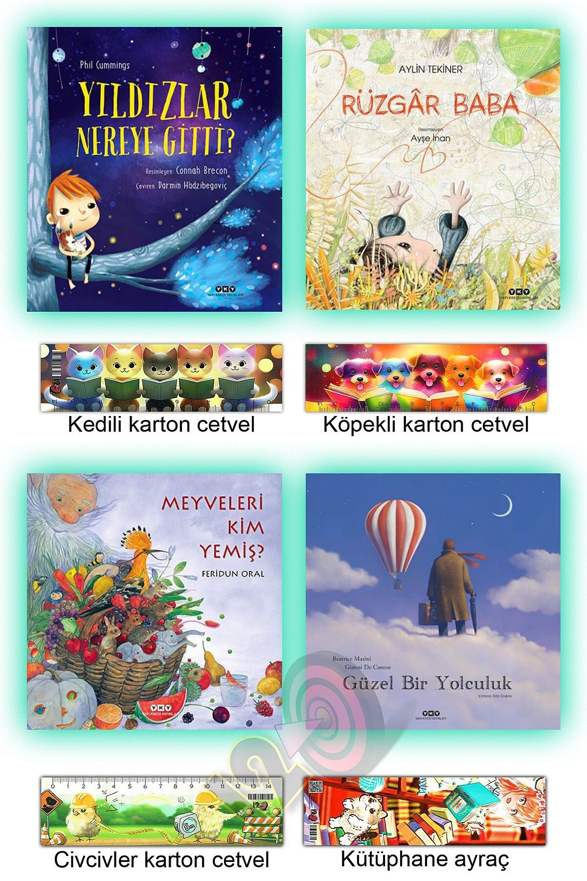 Yapı Kredi Yayınları Yıldızlar Nereye Gitti? Rüzgâr Baba Meyveleri Kim Yemiş? Güzel Bir Yolculuk (3-8 yaş)