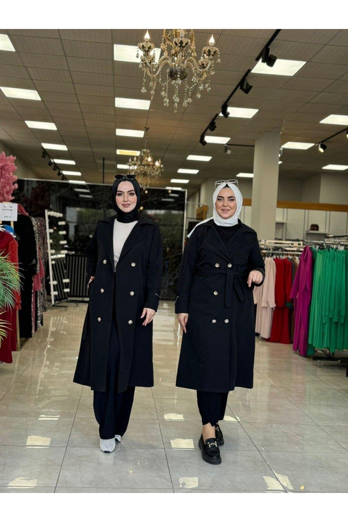 Zümra Tesettür Moda Umay Trenç Siyah Beden 38