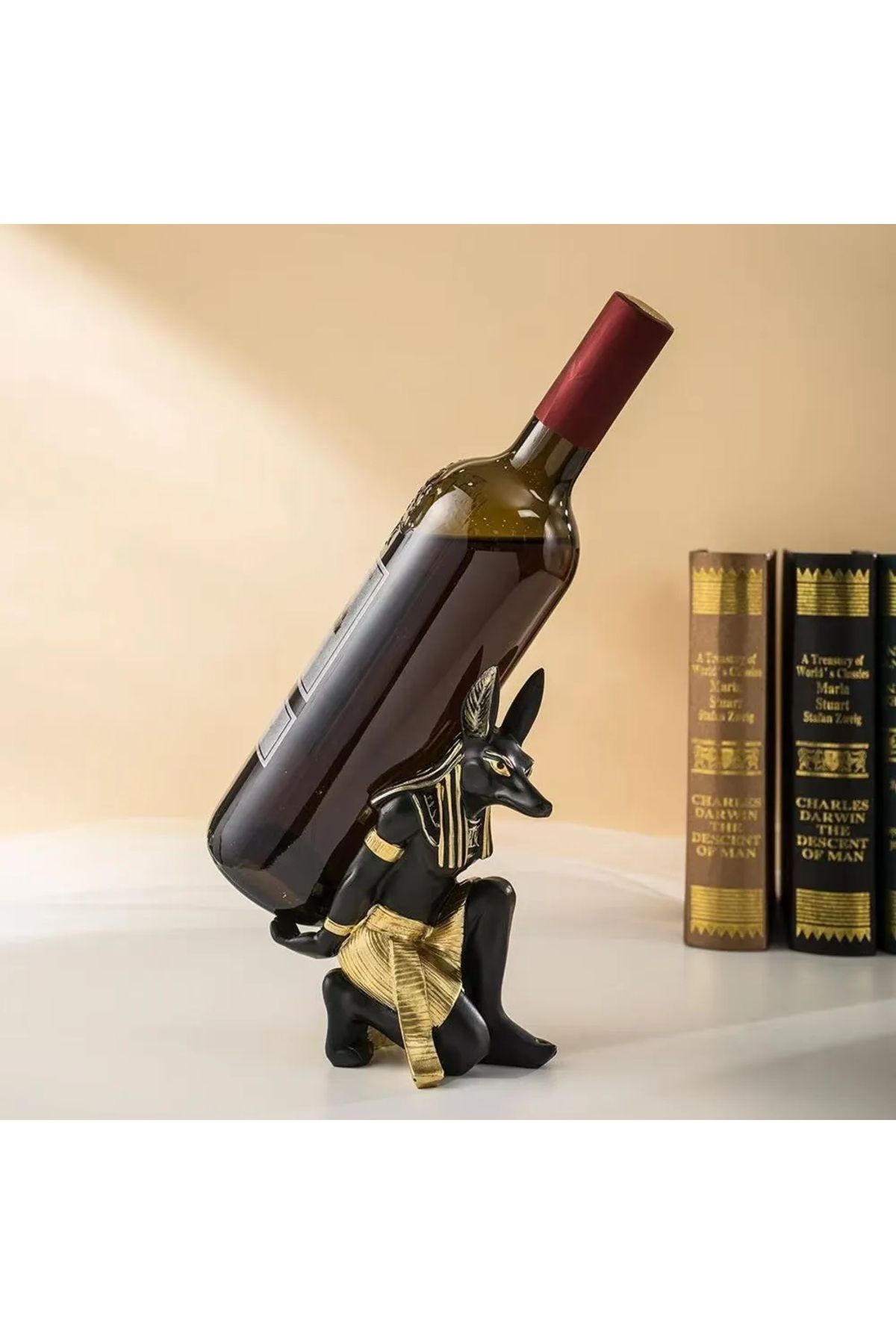 homelifestyle Home Serisi Resin Anubis Heykeli - Siyah & Altın Sarı (8 * 12,5 * 17 CM)