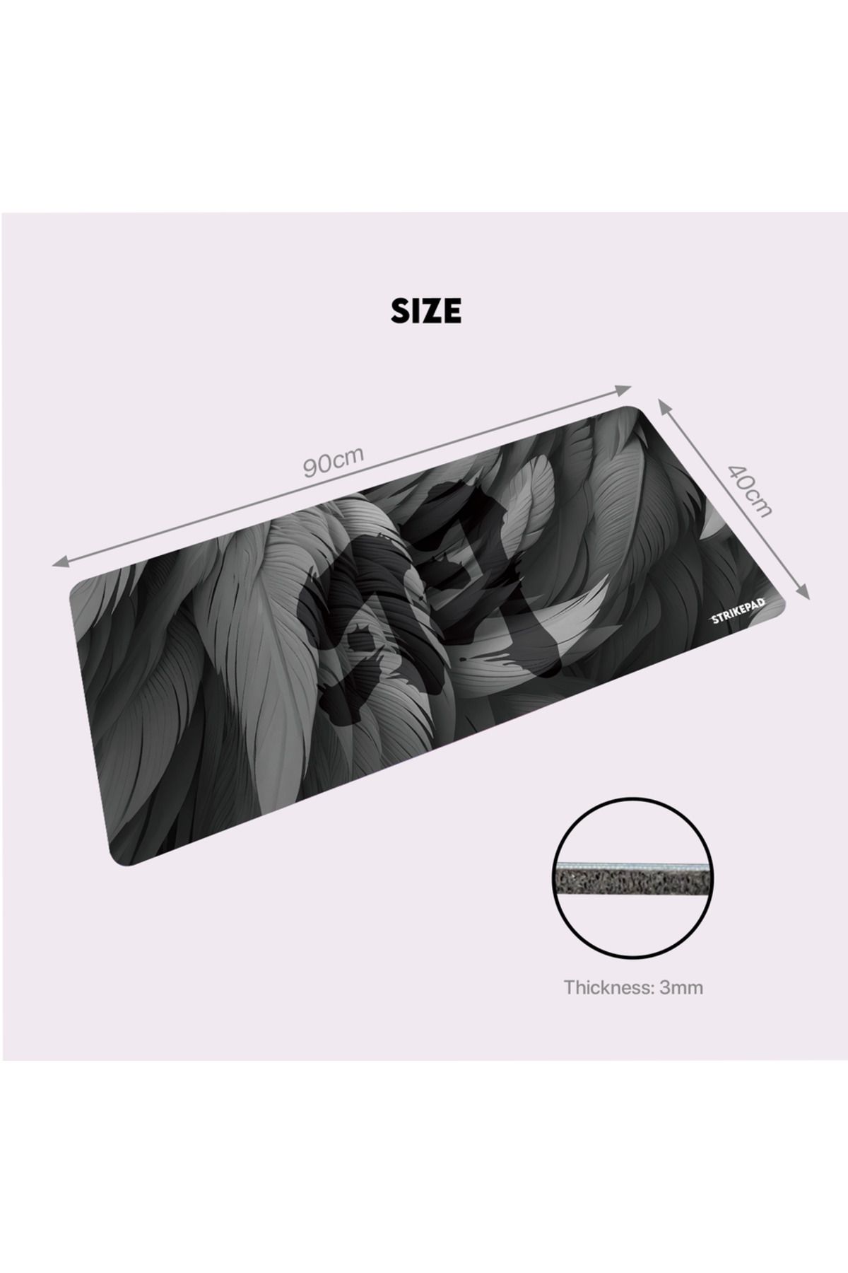 Choice-MST901 Black FANTECH Strikepad MST491 Gaming Mousepad Alluring Holographle Design 490x420x3mm Mouse 1