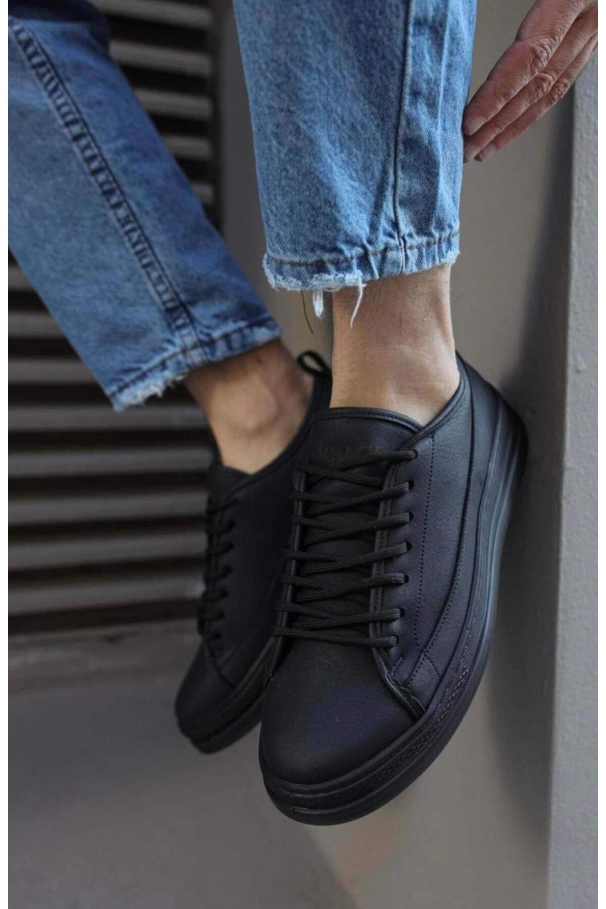 Byshoes Knack Sneakers Ayakkabı 010 Siyah (Siyah Taban)