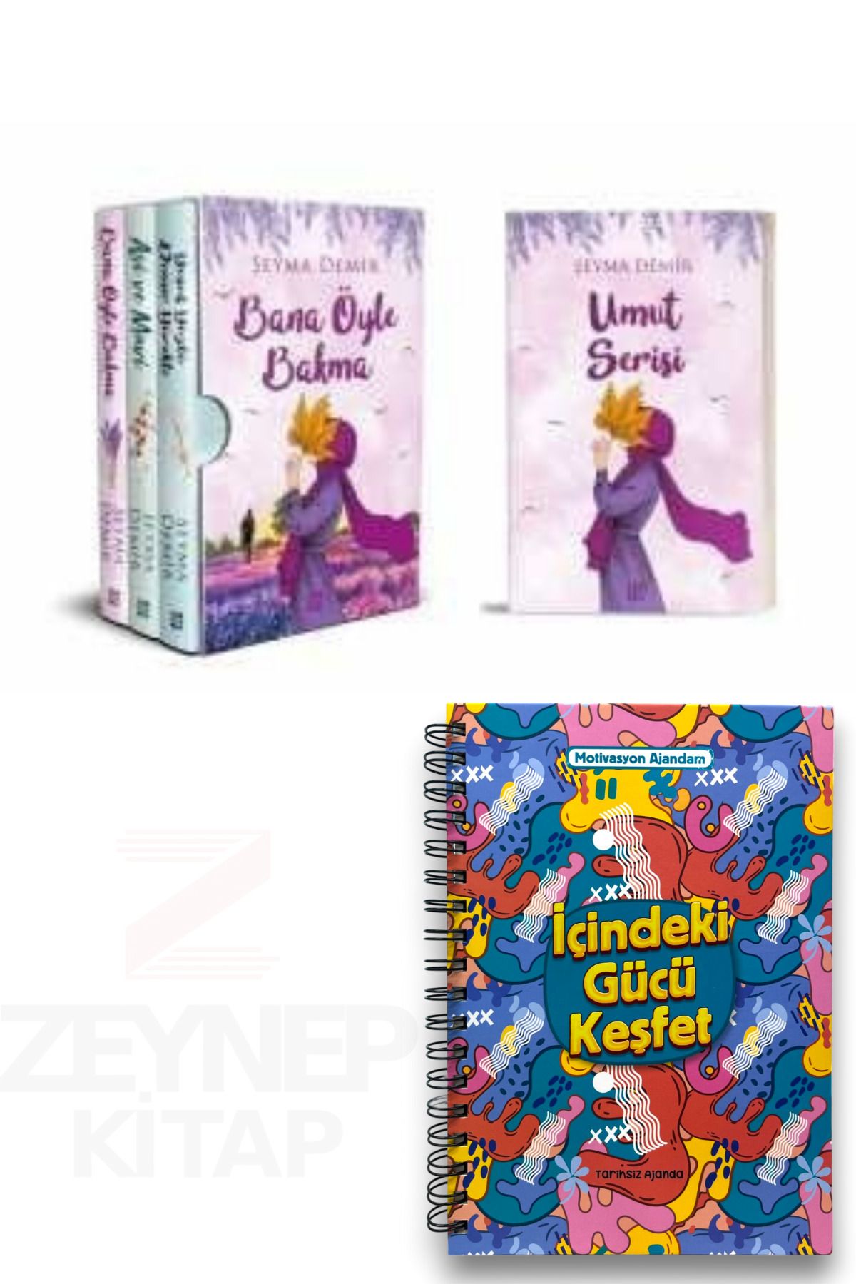 Dokuz Yayınları Umut Serisi 3 Kitap Set - Şeyma Demir(KARTONKAPAK-KUTULU)Motivasyon Ajandam Tarihsiz Ajanda Hediye