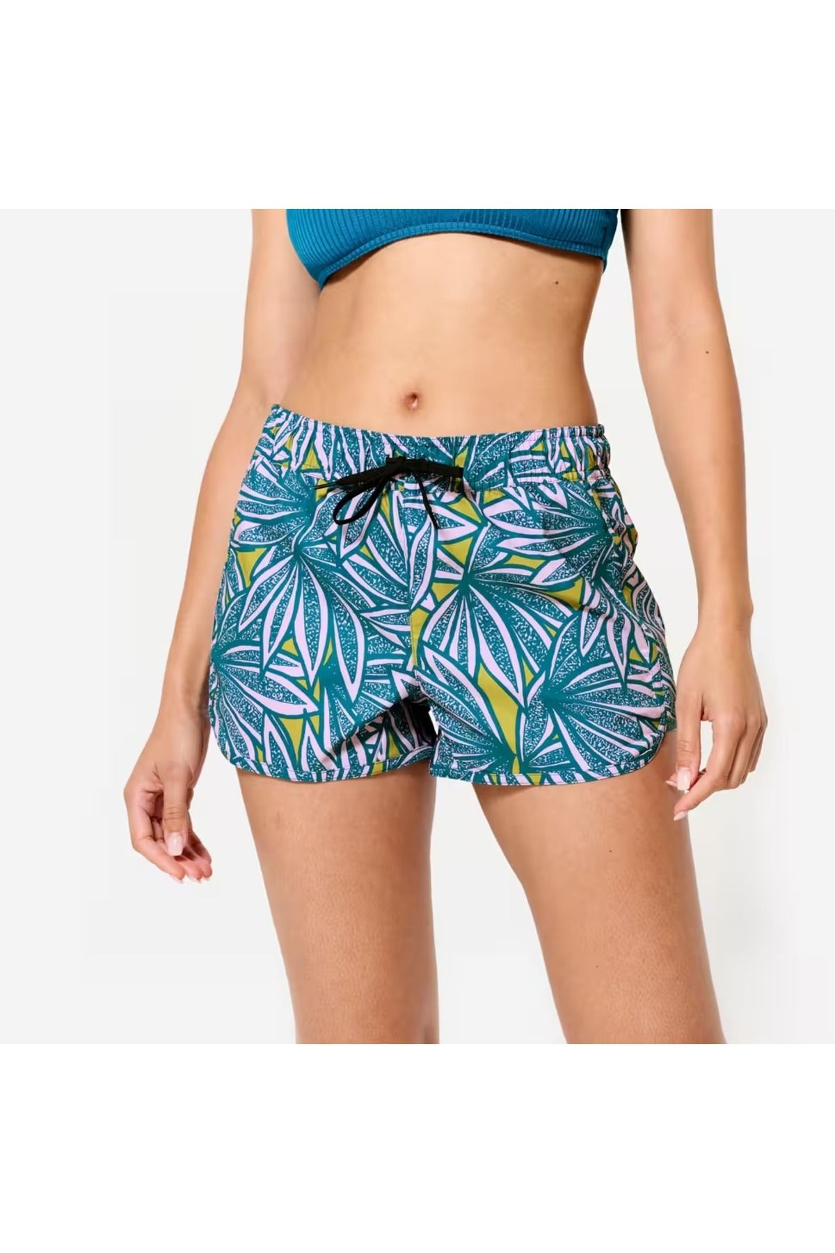 Decathlon Kadın Kısa Deniz Şortu/Boardshort - Palmiye Desenli - TINI