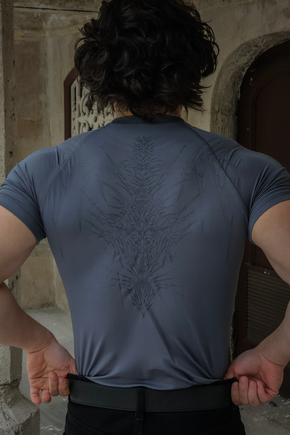 Liber Ezekiel - Compression T-Shirt (Füme) görsel 3