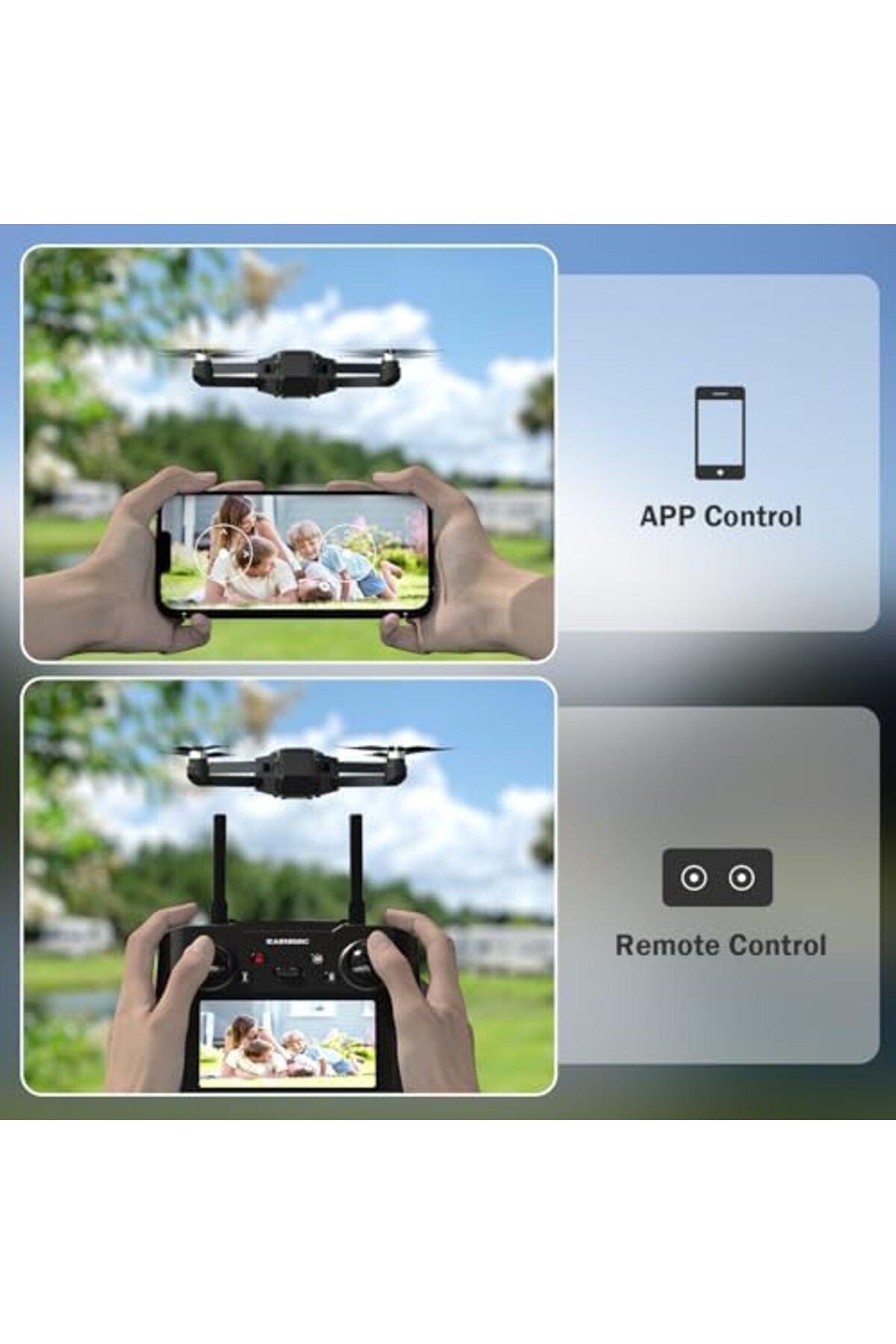 GPS-K600 GPS Drone with 4K Camera, Remote Controller with UHD Screen, Windproof Foldable Drone with SD Card, 5