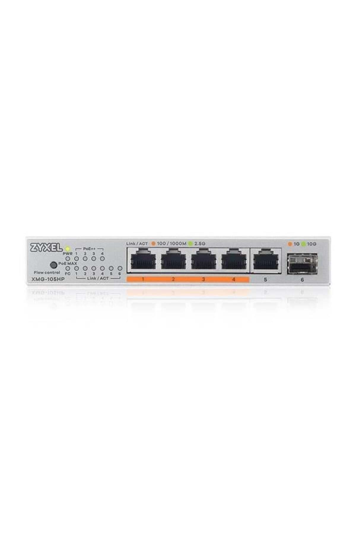 ZyXEL 5port XMG-105HP 2.5-GIGABIT 1-SFP 70W POE YÖNETİLEMEZ SWITCH