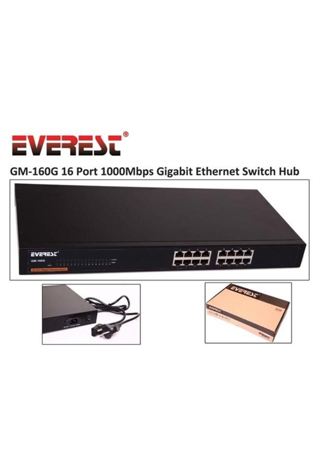 Everest 16port GM-160G GIGABIT METAL KASA YÖNETİLEMEZ SWITCH
