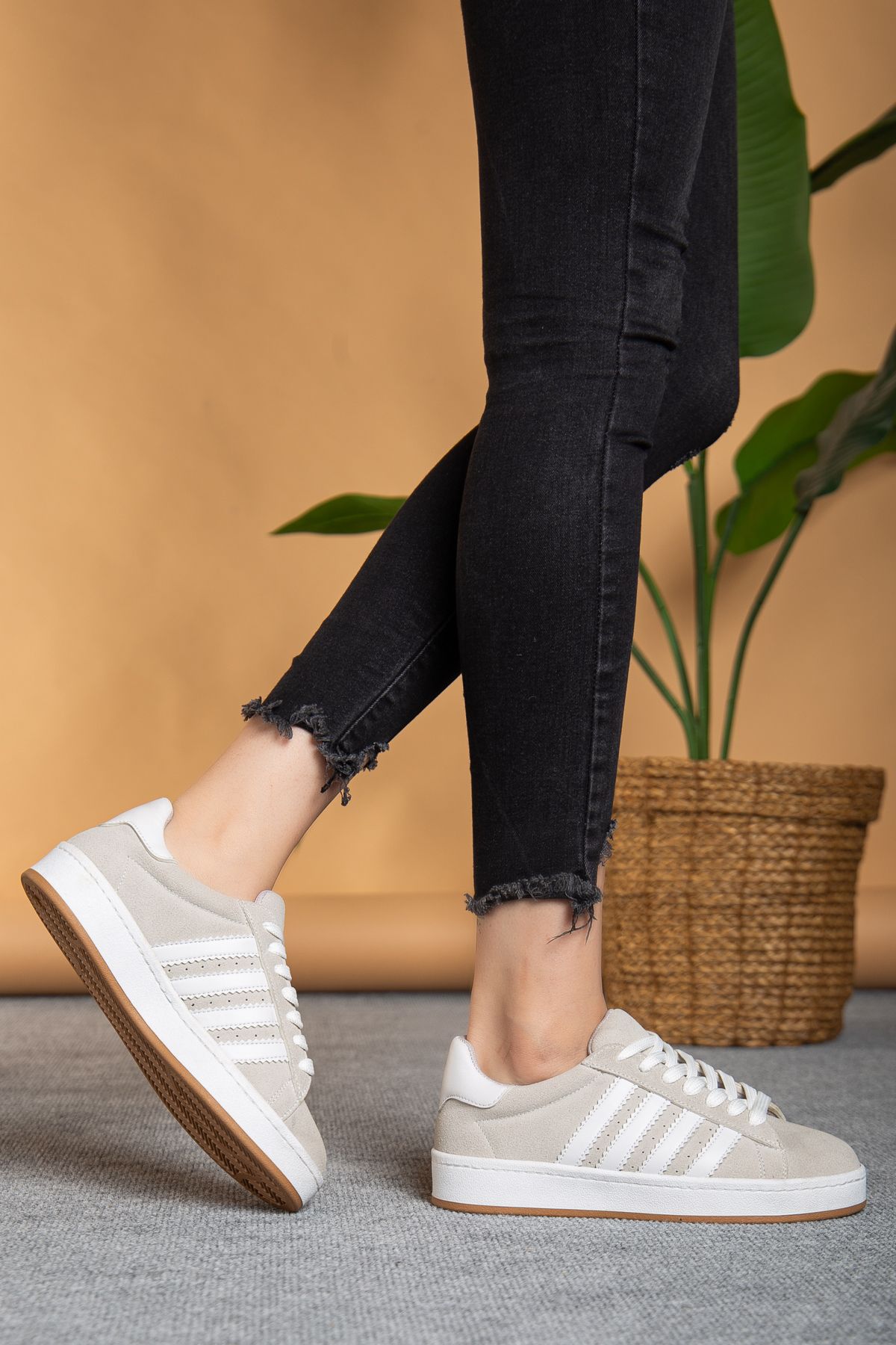 MY GROSS SHOES Kadın Ortopedik Günlük Garantili Bağcıklı Yürüyüş Sneaker Spor Ayakkabı