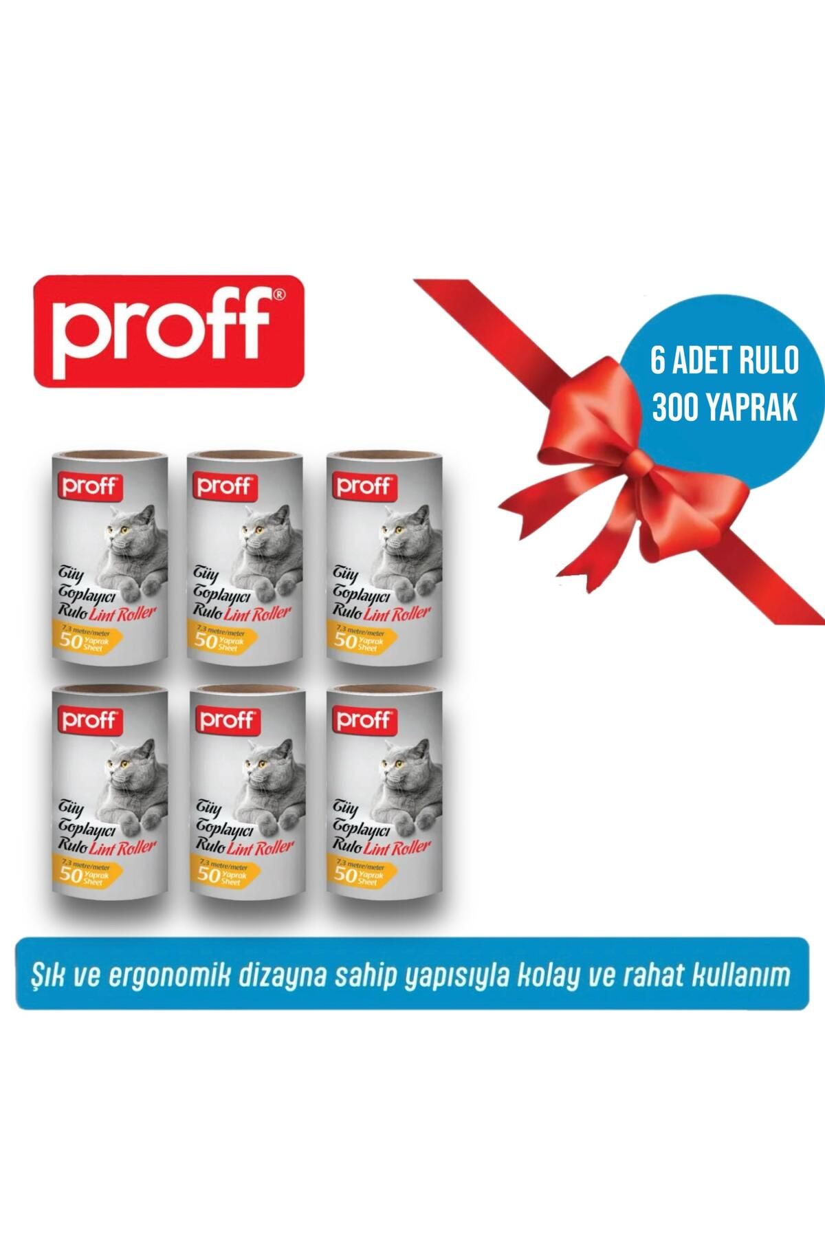 Proff Tüy Toplayıcı 6’Li Yedek Rulo (6X50 = 300 YAPRAK)