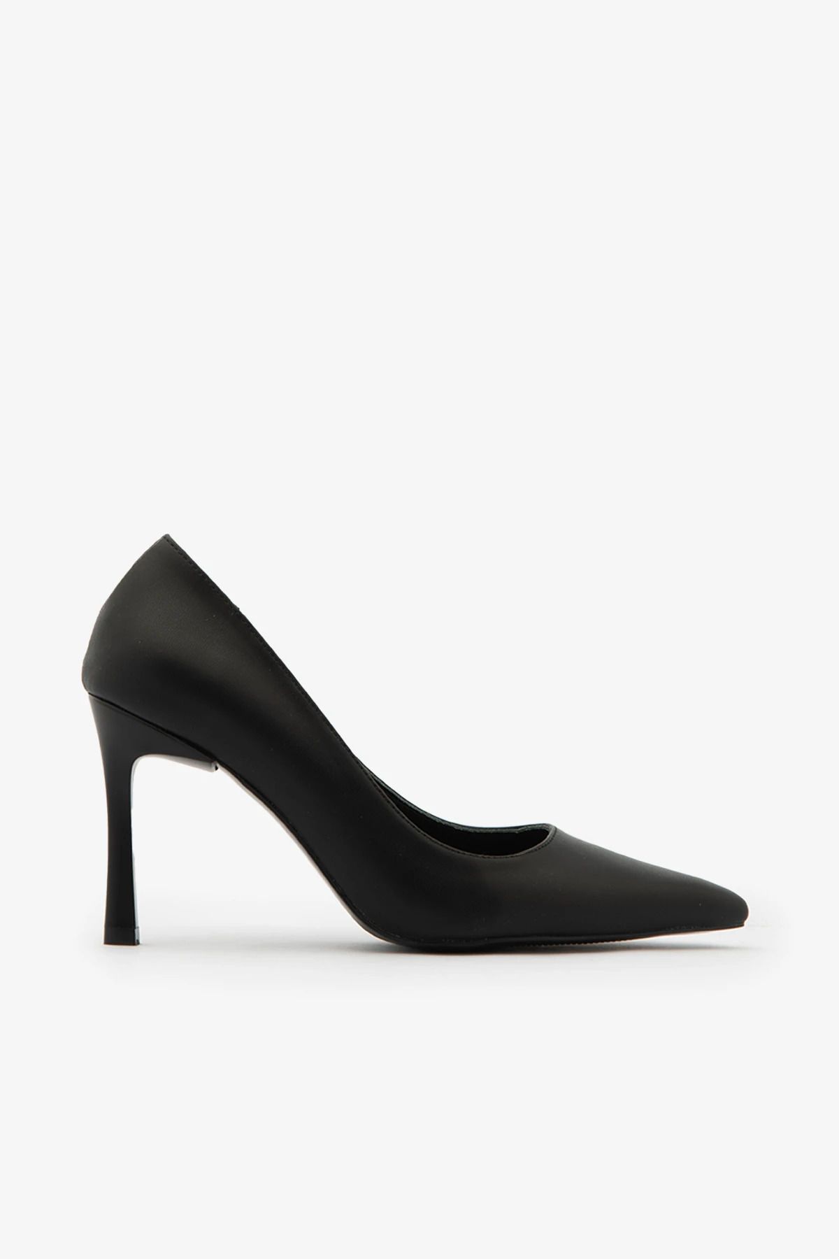 SAYL Siyah İçi Hakiki Deri Sivri Burun İnce Topuklu Stiletto