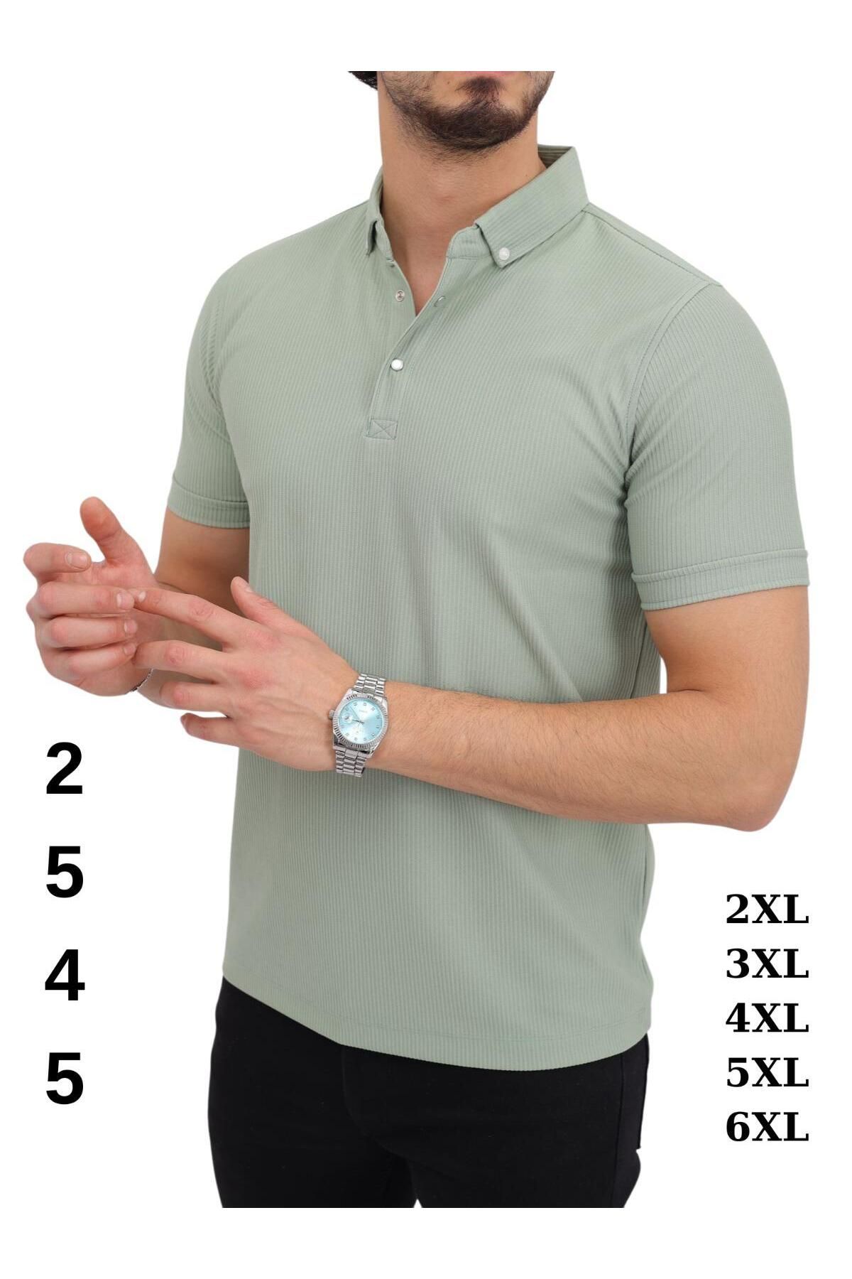 BEYAZTOPTAN %100 KALİTELİ TROY OTTOBAN YAKALI BATTAL BOY KISA KOL T-SHIRT