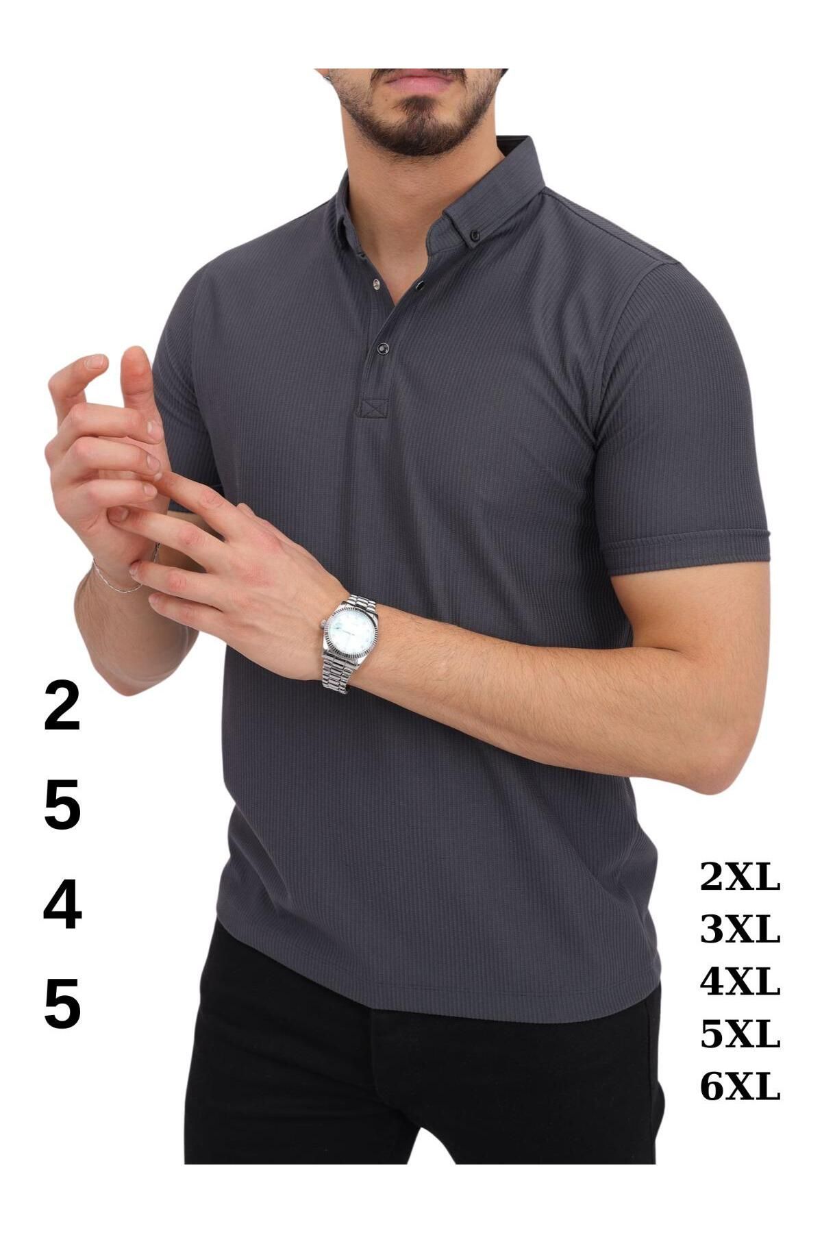 BEYAZTOPTAN %100 KALİTELİ TROY OTTOBAN YAKALI BATTAL BOY KISA KOL T-SHIRT